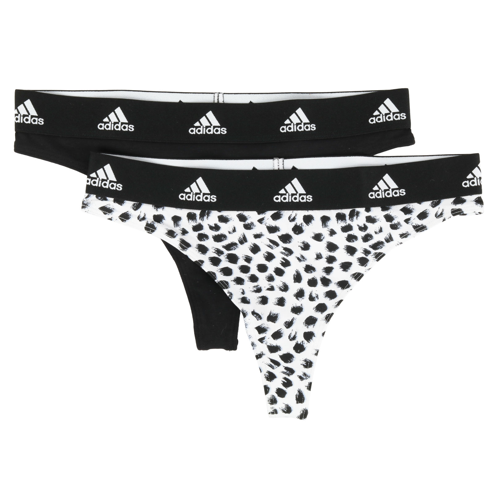Image of adidas Sports Underwear Cotton Logo Thong Women - 2 Pack - 947-assorted