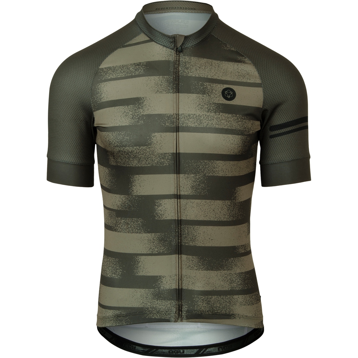 Productfoto van AGU Essential Grainy Stripe Shirt met Korte Mouwen Heren - army green