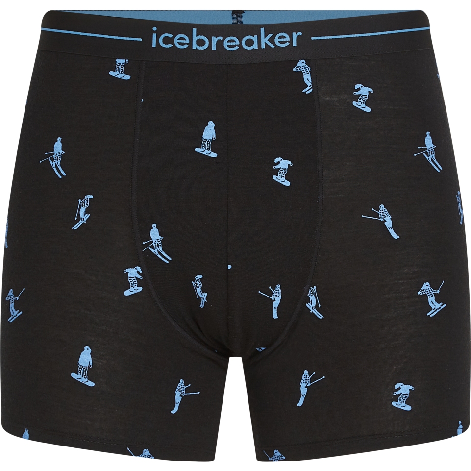 Bild von Icebreaker Merino Anatomica Boxershorts Ski Day Herren - Schwarz/AOP
