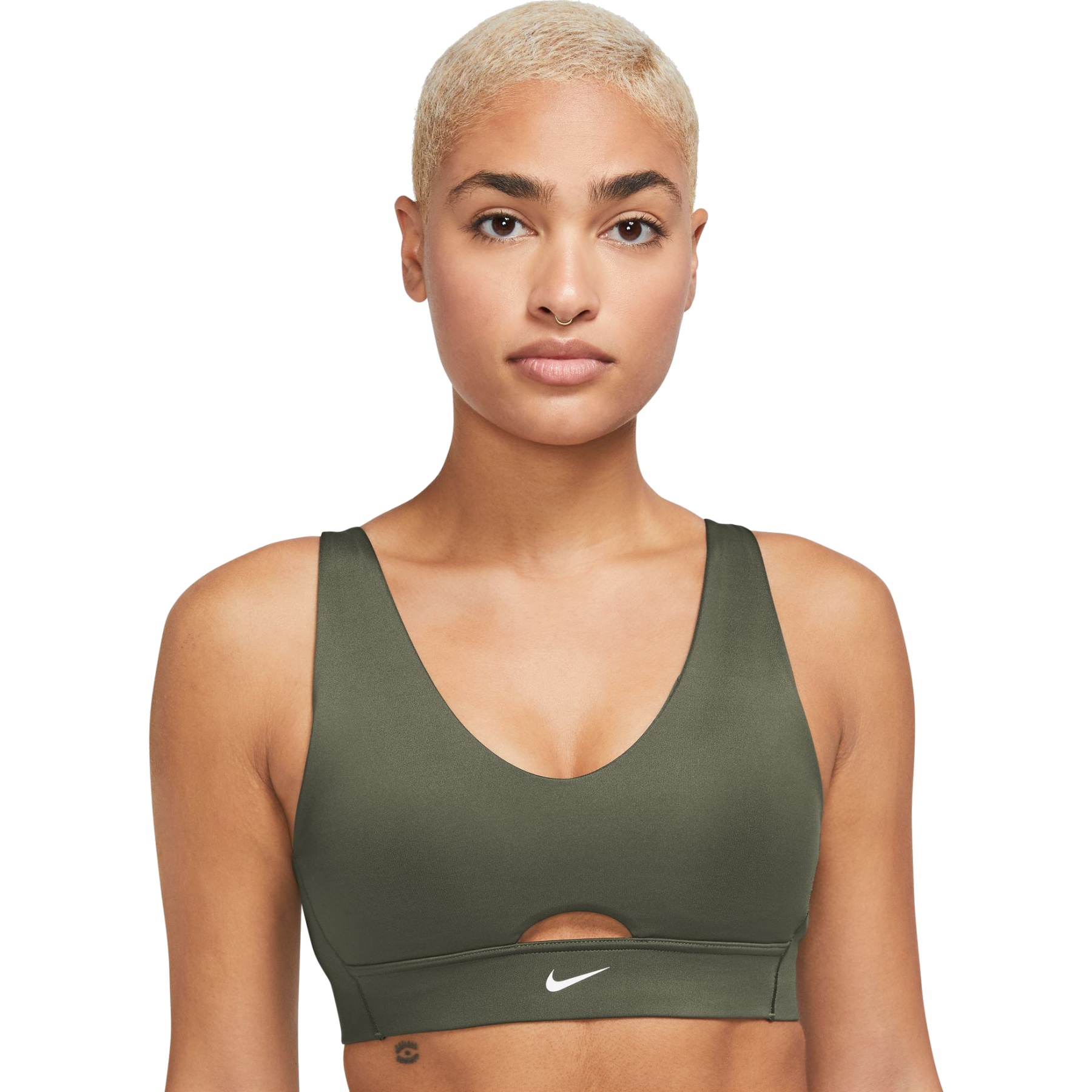 Nike Performance INDY PLUNGE BRA - Medium support sports bra