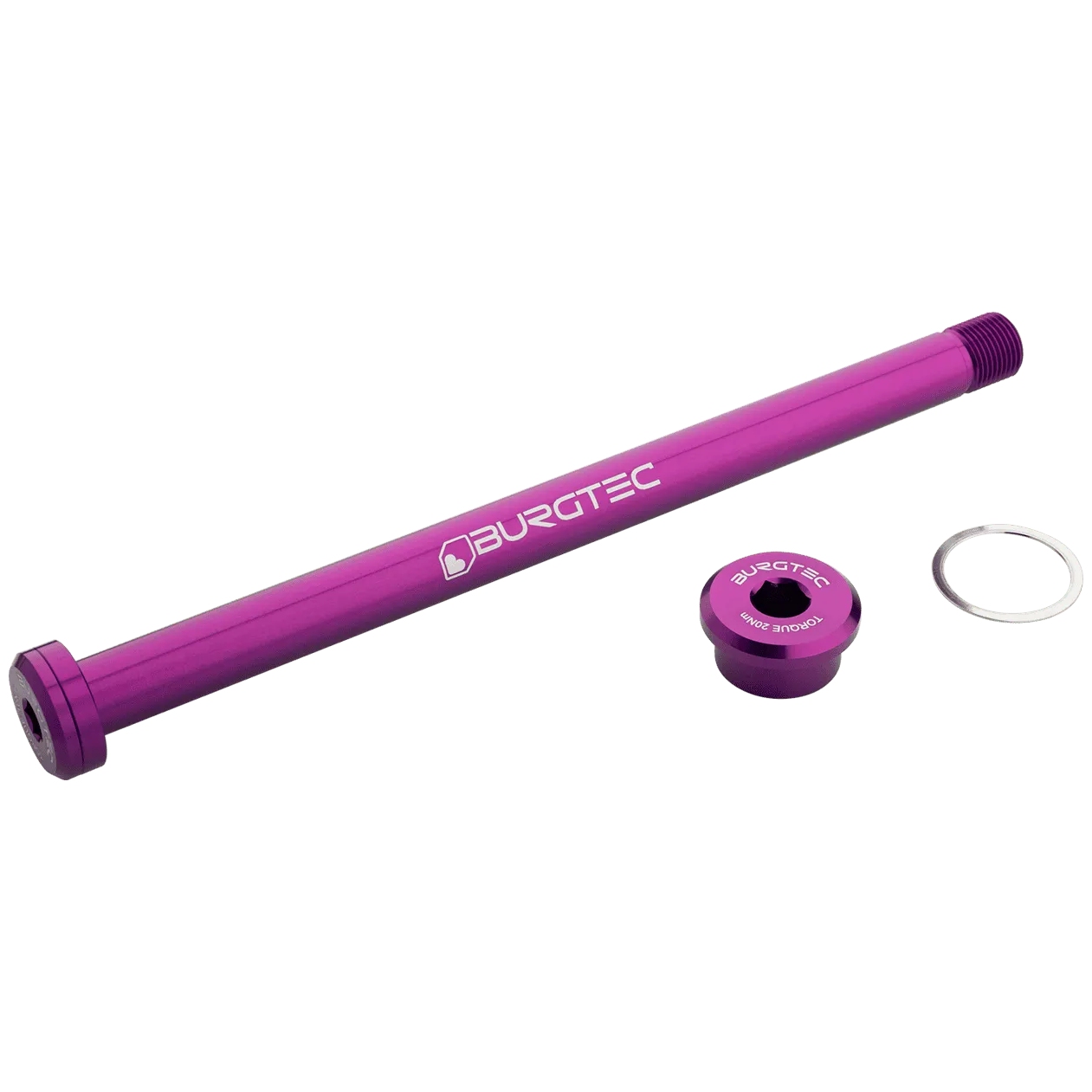 Проходная ось Burgtec - задняя | 12x148 мм наддув | 173 мм | для Скалистых гор - фиолетовый дождь