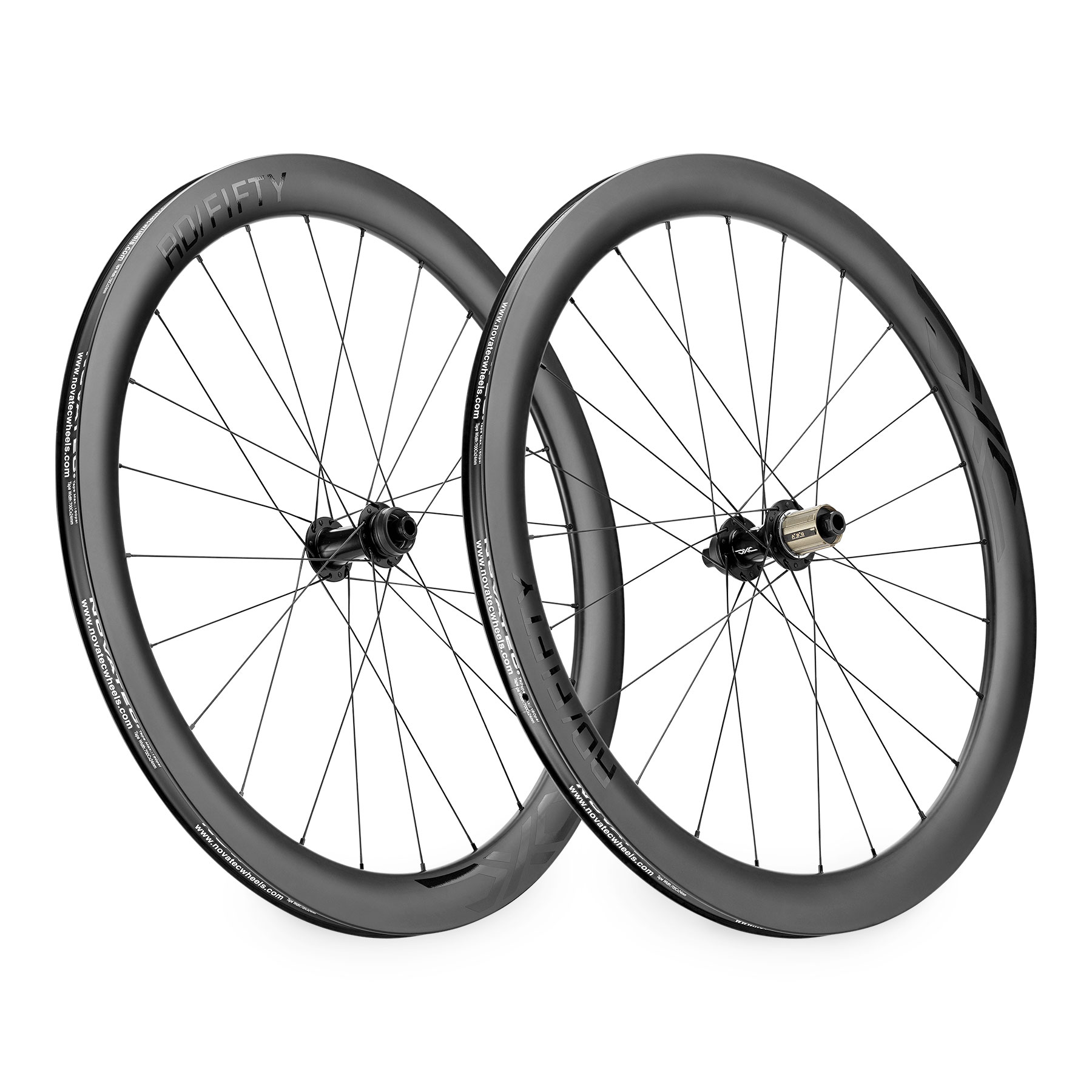 Picture of DXC RD/FIFTY 28&quot; Road Carbon Wheelset by Novatec® - Centerlock - 12x100mm | 12x142mm - Shimano HG - D2