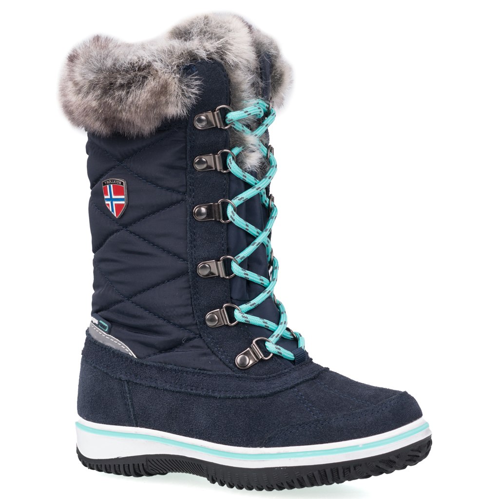 Picture of Trollkids Holmenkollen Snow Boots Girls - Navy/Mint