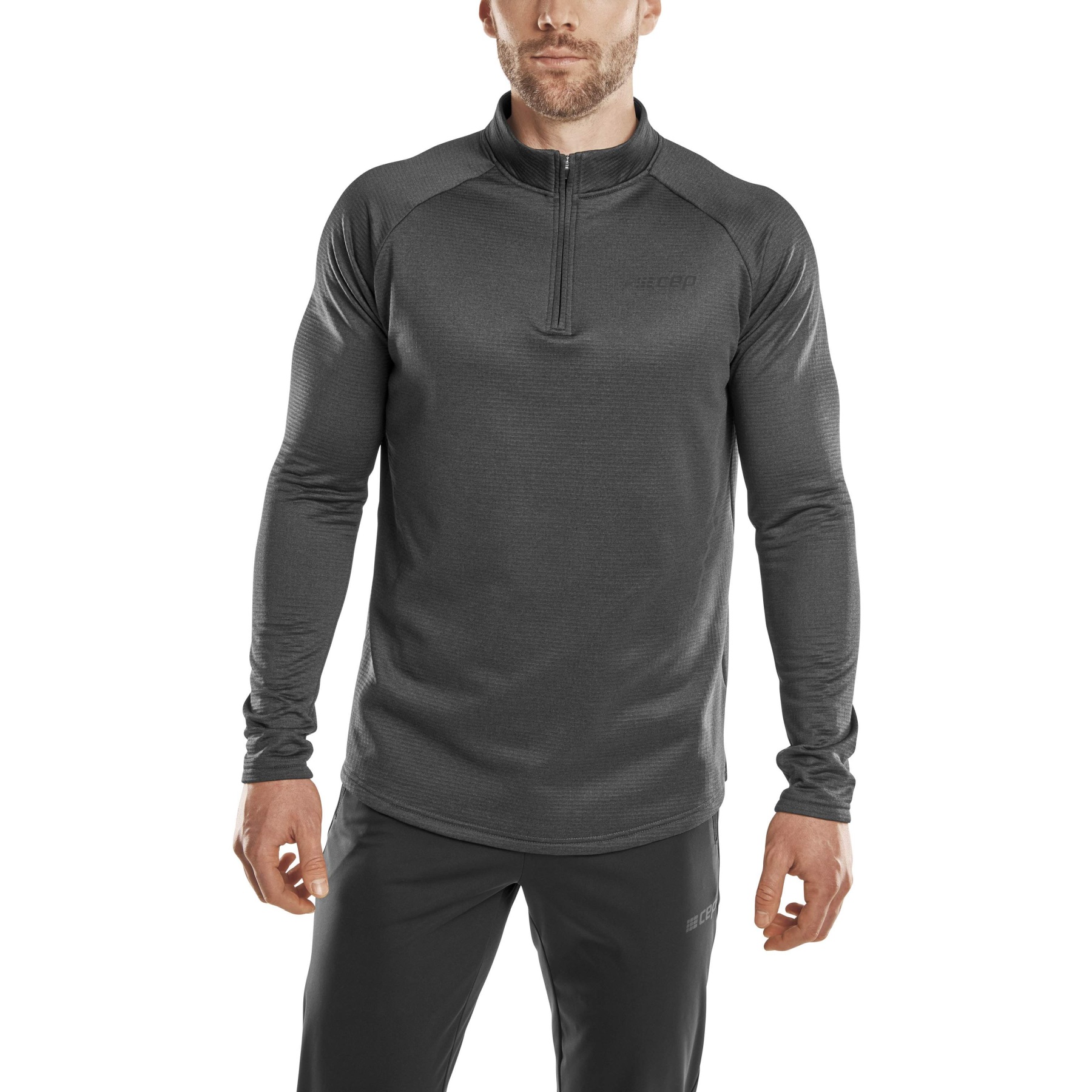 Productfoto van CEP Cold Weather Zip Shirt met Lange Mouwen Heren - zwart