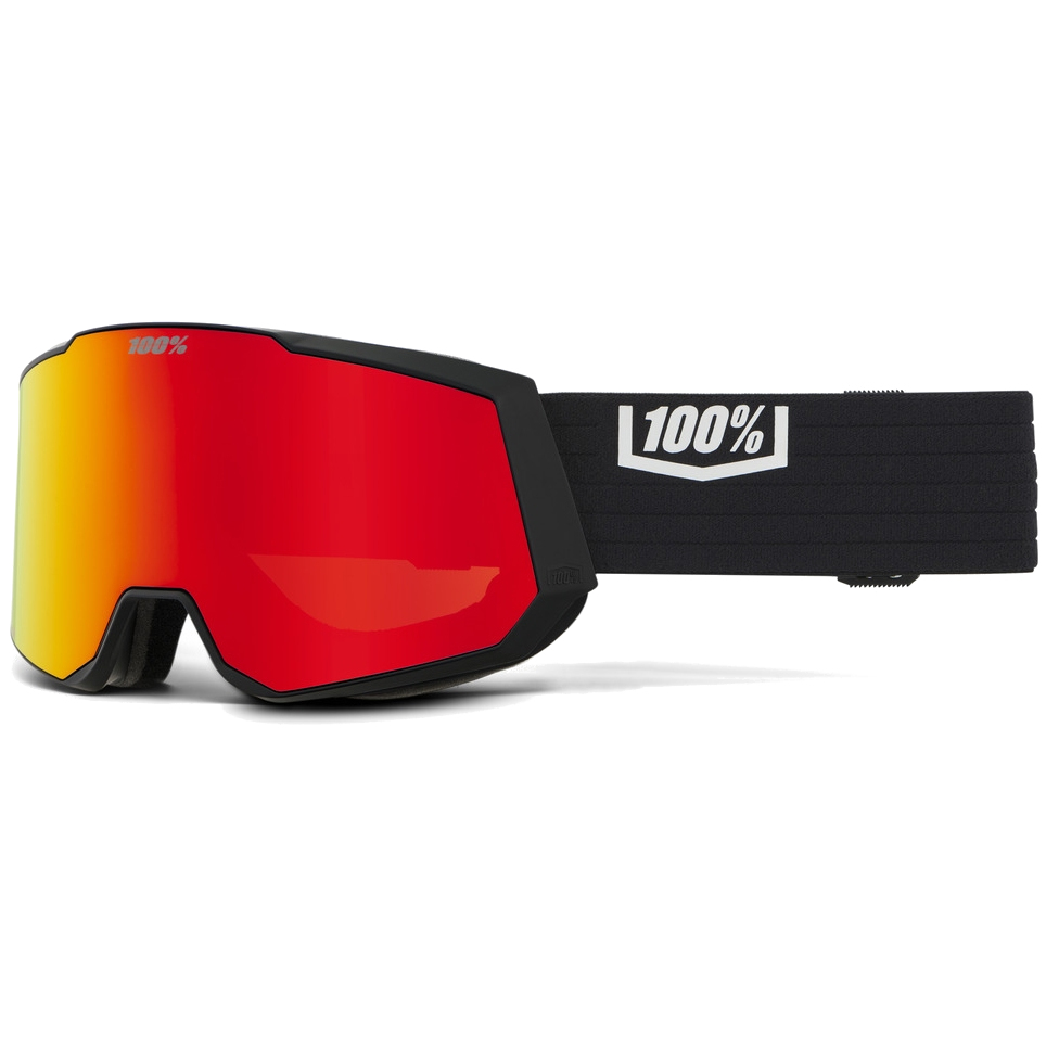 Productfoto van 100% Snowcraft XL Snow Goggle - HiPER Mirror Lens - Essential Black / Vermillion - Red