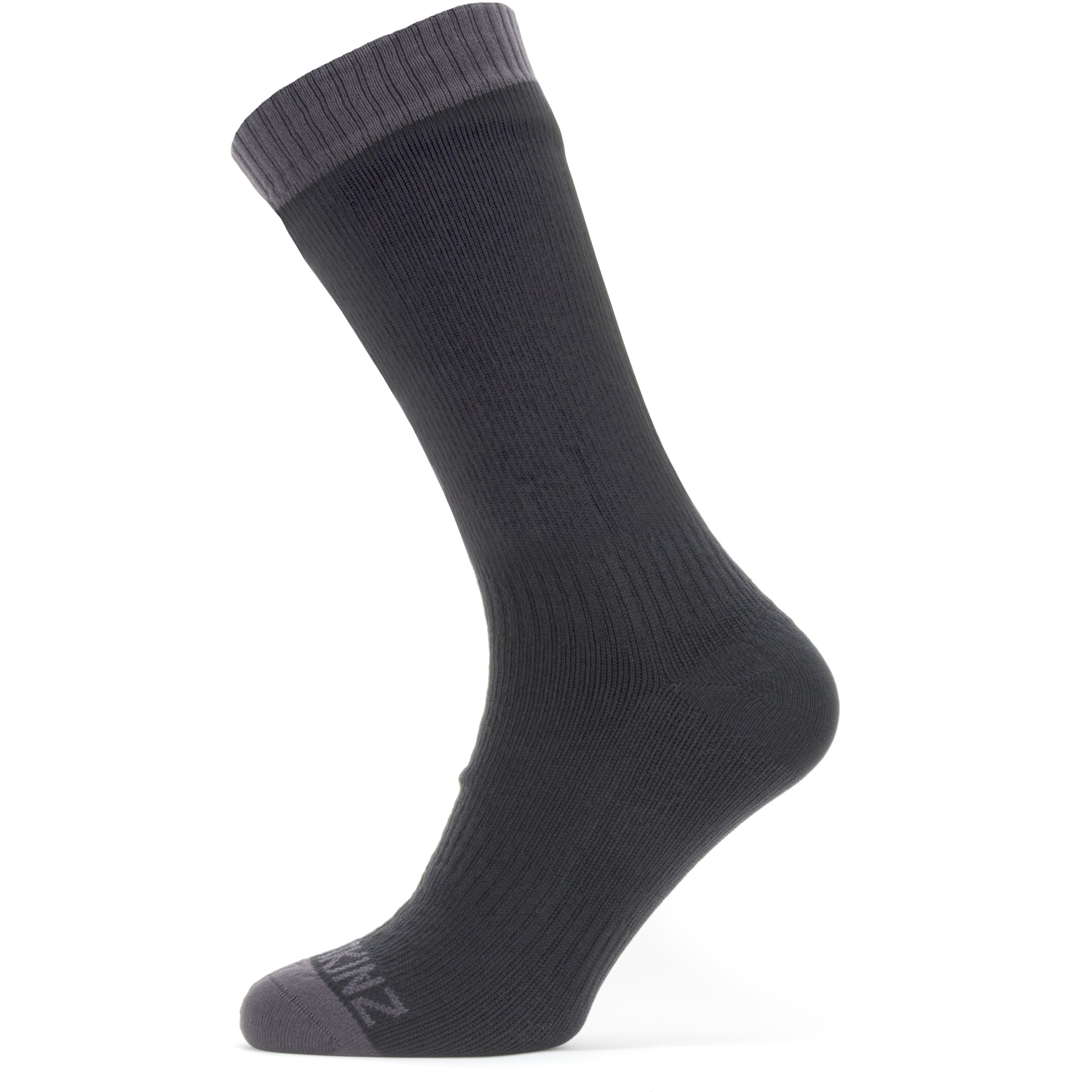 Produktbild von SealSkinz Wiveton Wasserdichte, mittellange Socken für warmes Wetter - Schwarz/Grau