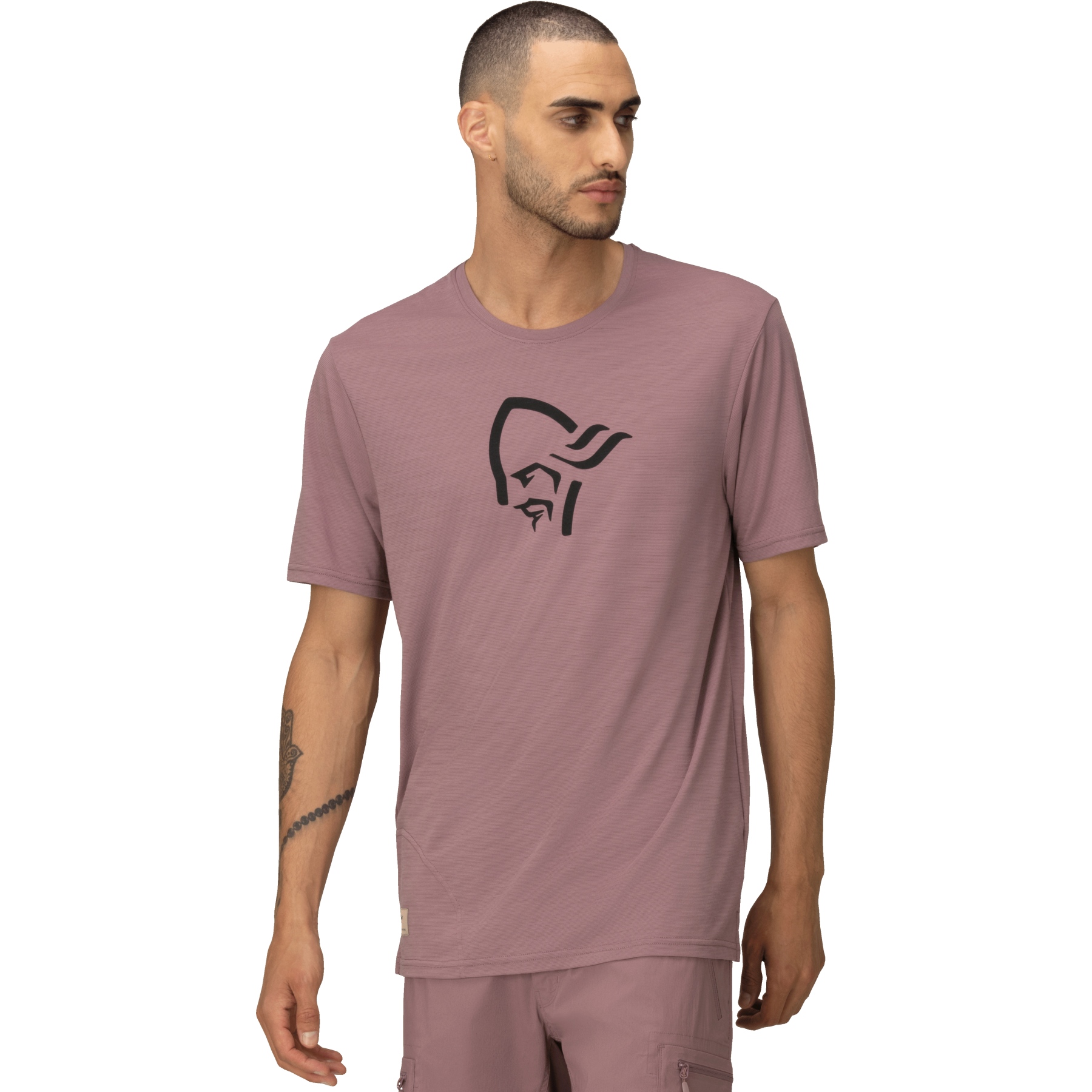 Picture of Norrona femund equaliser merino T-Shirt Men - Grape Shake
