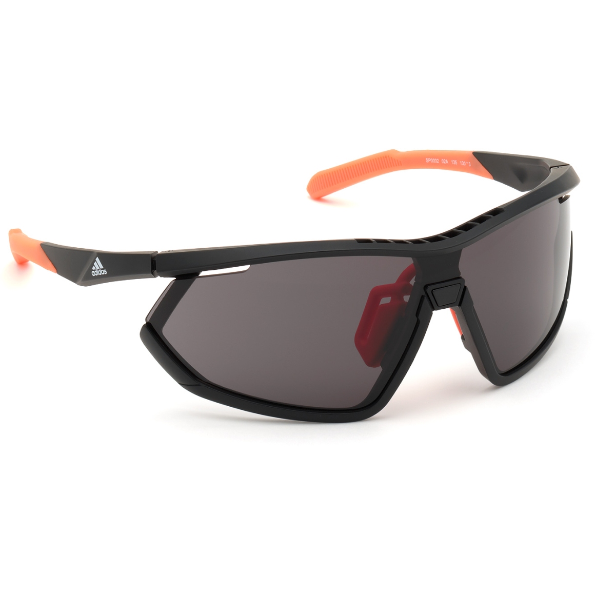Picture of adidas Sp0002 Injected Sport Sunglasses - Matte Black / Contrast Grey + Orange