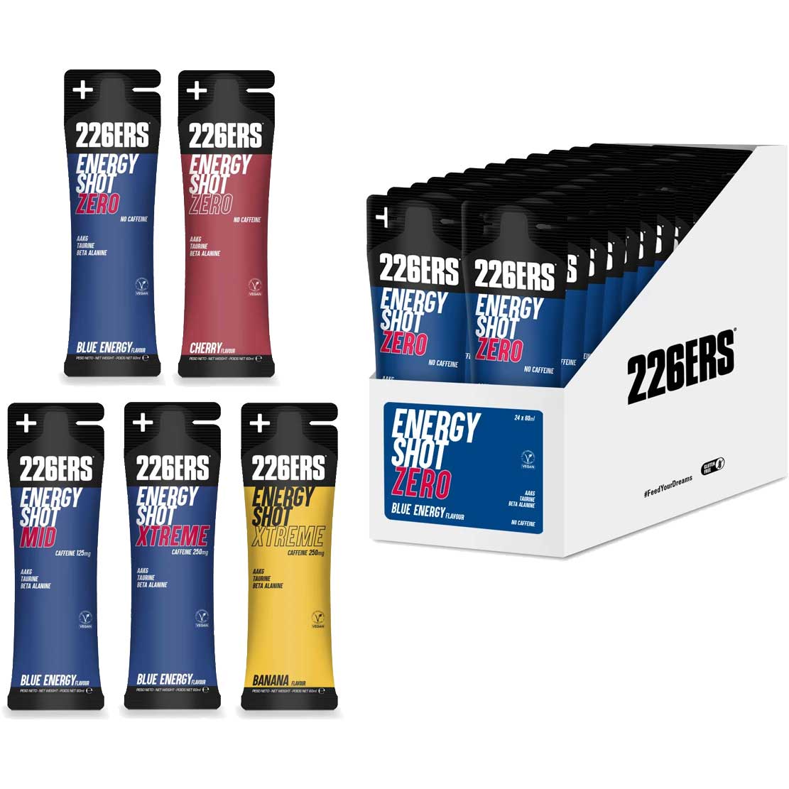 Productfoto van 226ERS Energy Shot Stick - Voedingssupplement - 24x60ml