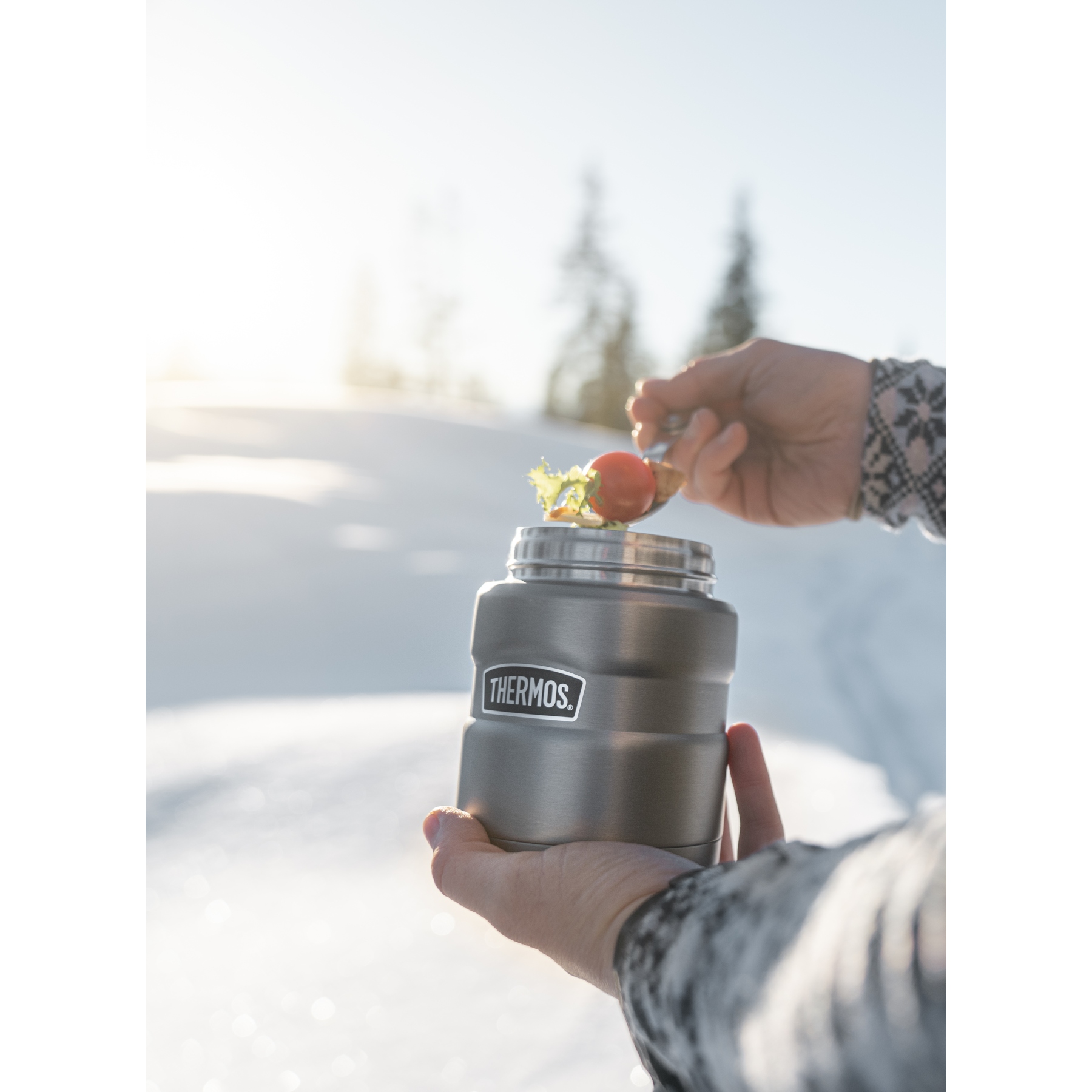 THERMOS® Stainless King Insulated Food Jar 0.47L - ice grey