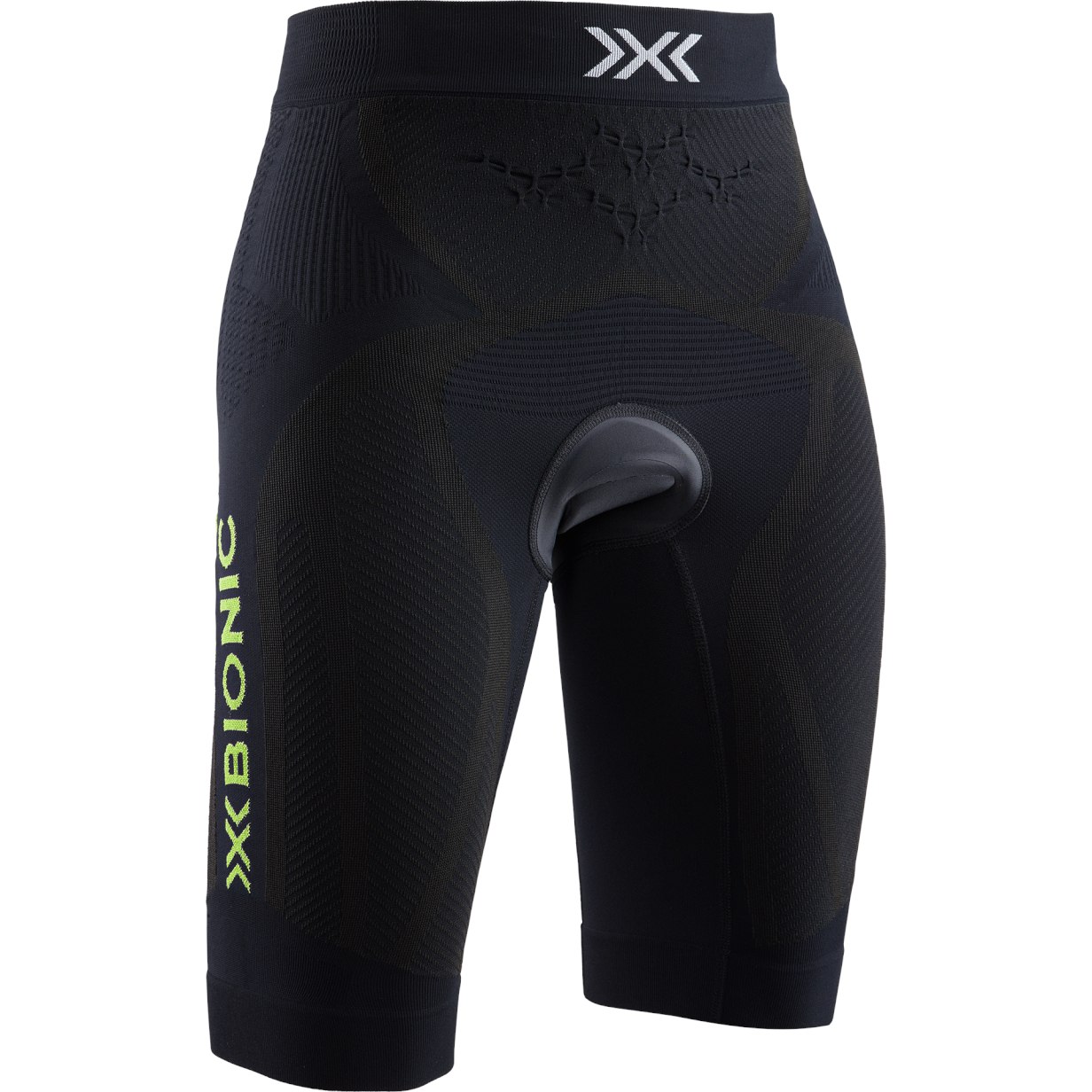 Picture of X-Bionic The Trick G2 Bike Zip Shorts Padded for Women - opal black/stripe mix