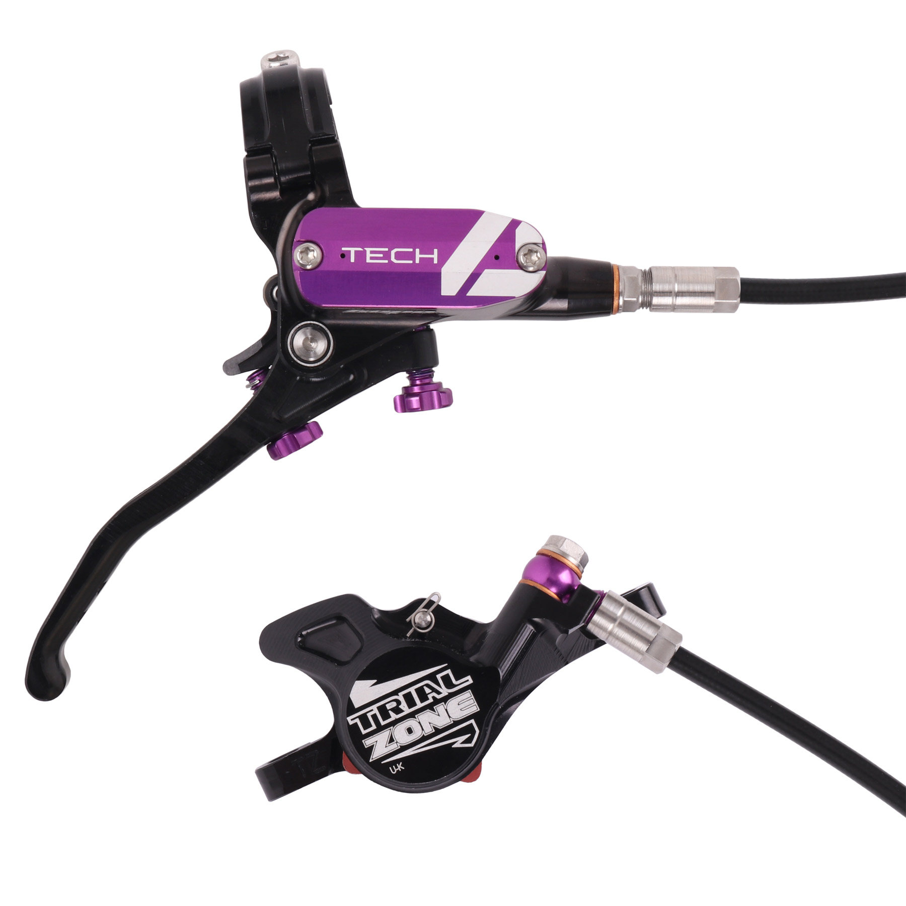 Productfoto van Hope Tech 4 Trial Zone No.9 Disc Brake - black/purple - Lever right