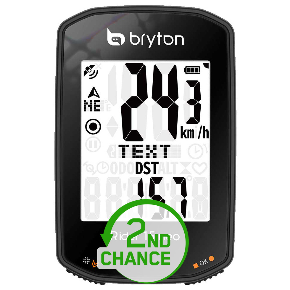 Produktbild von Bryton Rider 15 Neo C - GPS Fahrradcomputer + Trittfrequenzsensor - schwarz - B-Ware