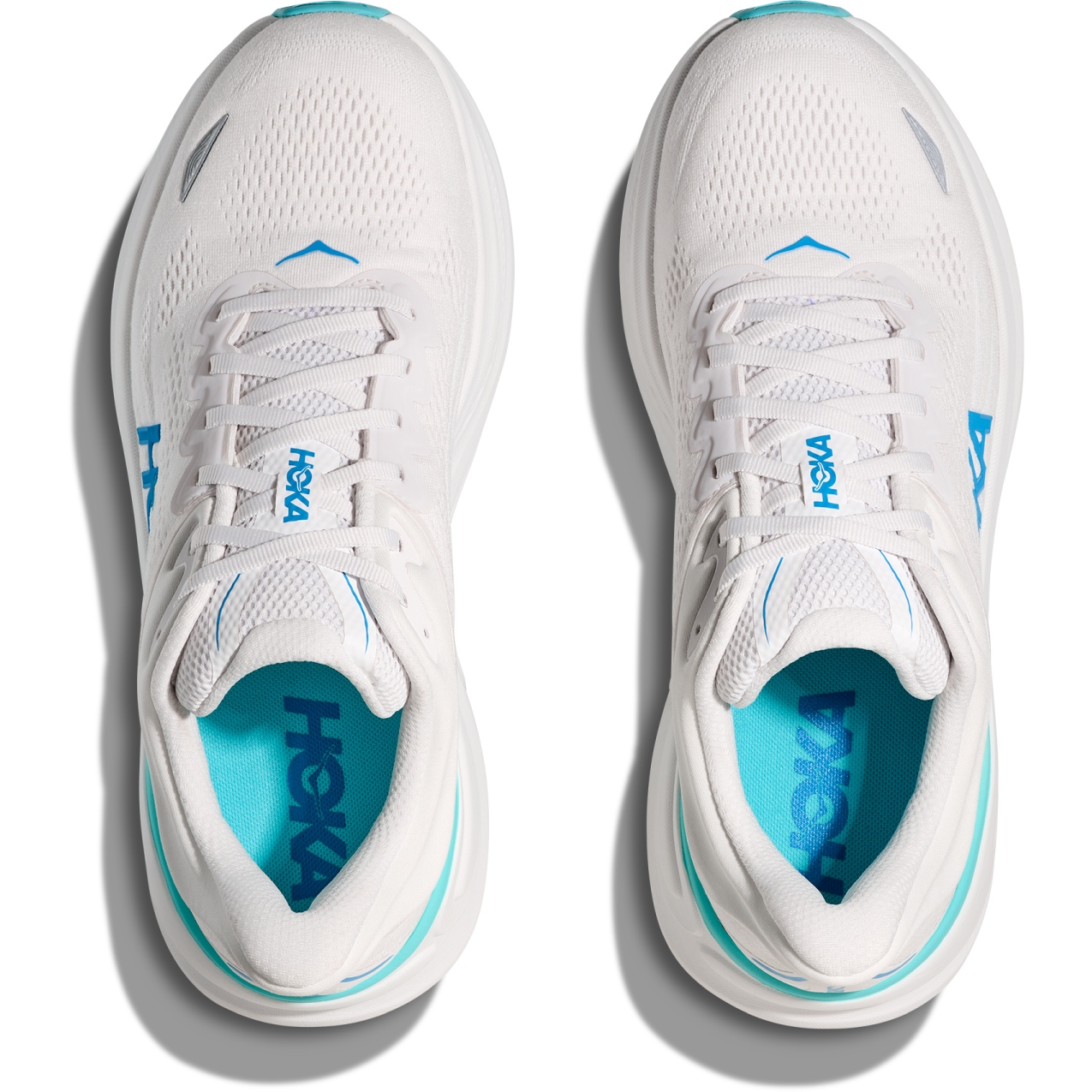 Hoka Bondi 9 Running Shoes Men - white / hoka blue | BIKE24