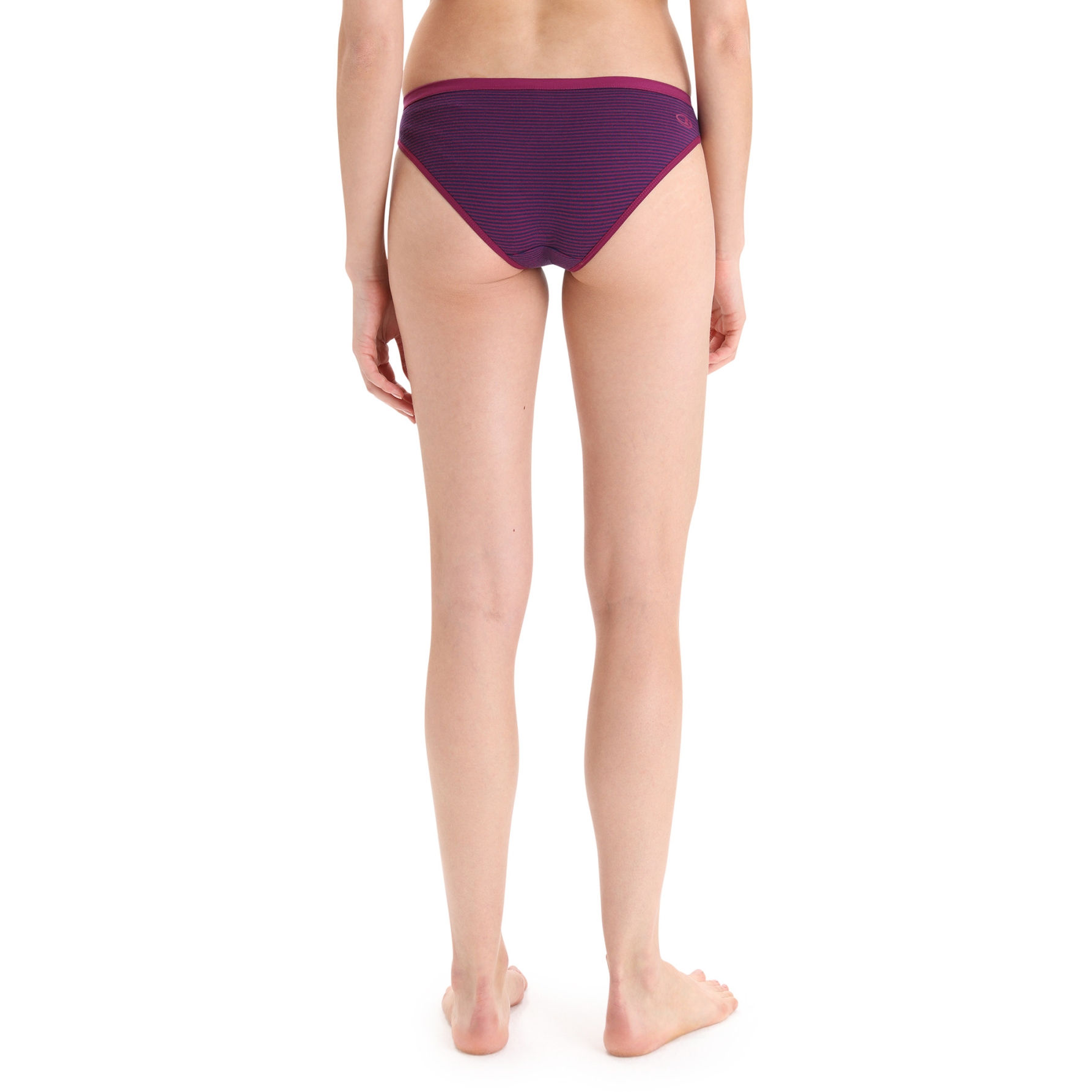 Icebreaker Merino Siren Bikini Briefs Women - Go Berry/Royal Navy/Stripe