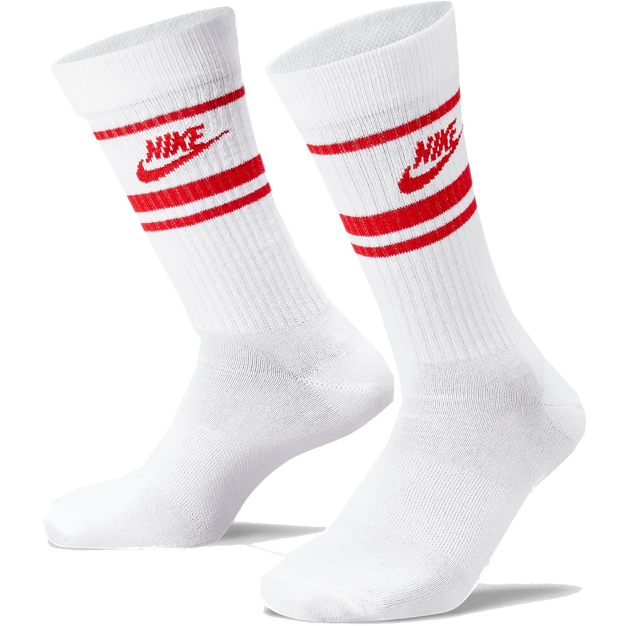Produktbild von Nike Sportswear Everyday Essential Crew Socken (3 Paar) - white/university red/university red DX5089-102