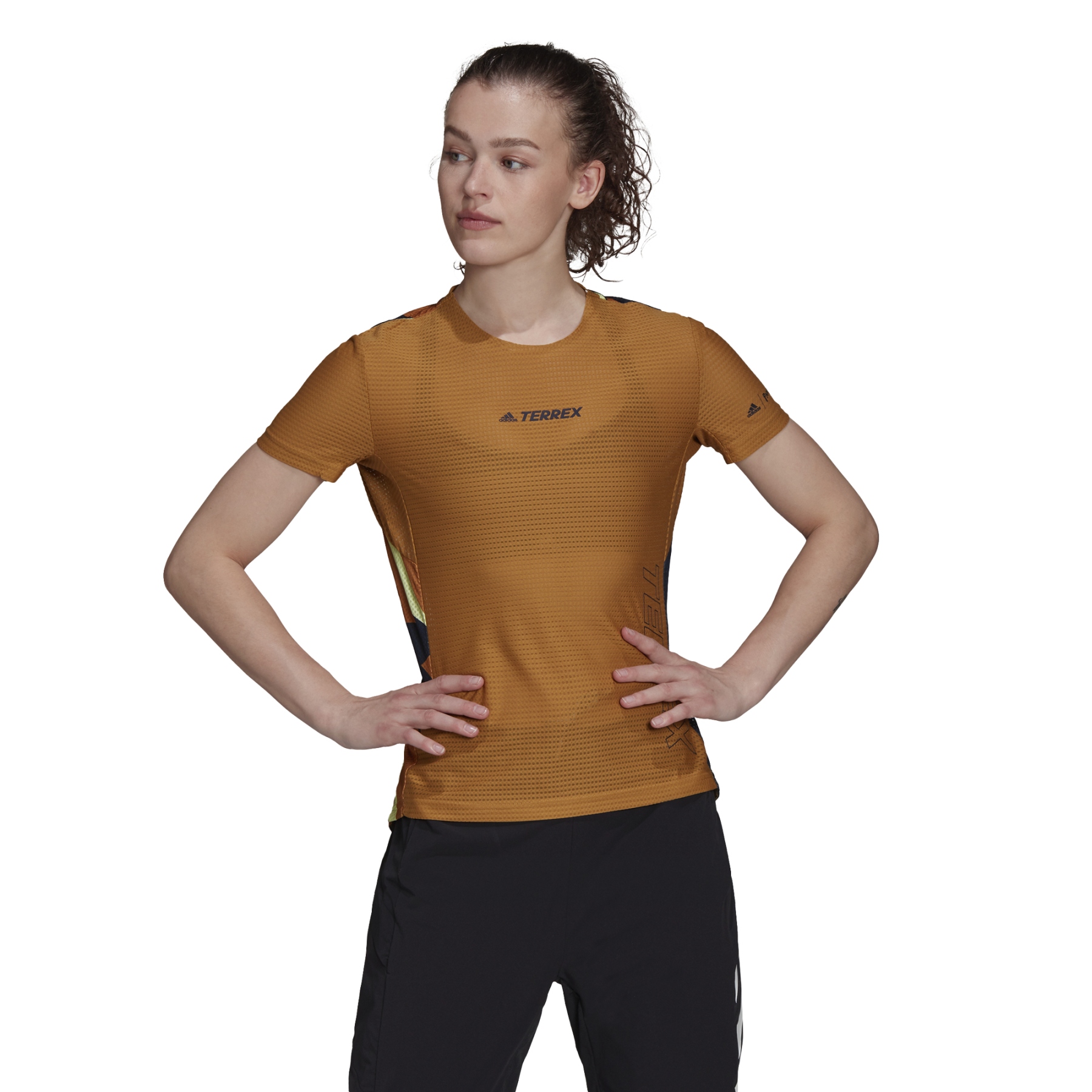 Produktbild von adidas TERREX Parley Agravic Trail Running Pro T-Shirt Damen - mesa/legend ink GU7505