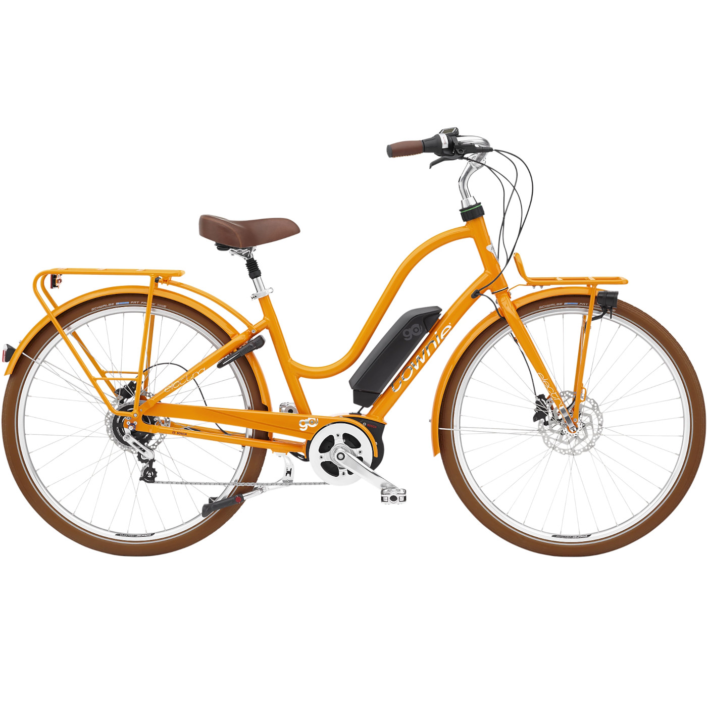 Productfoto van Electra Townie Commute Go! 5i EQ Step-Thru Electric City Bike - 500Wh - tangerine