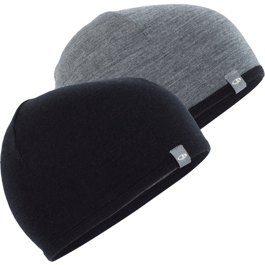 Picture of Icebreaker Pocket Hat - Black/Gritstone HTHR