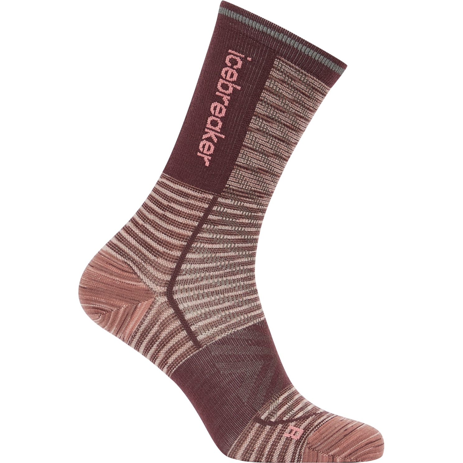 Bild von Icebreaker Merino Run+ Ultralight Crew Fusion Dye Socken Damen - Summit FD/Java/Acid Pink
