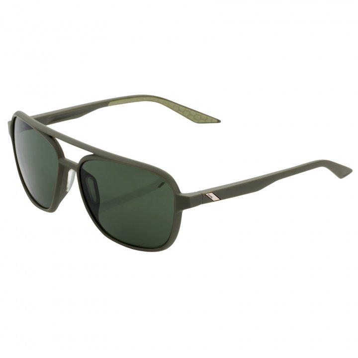 Picture of 100% Kasia Glasses - Soft Tact Army Green / Grey Green Lens