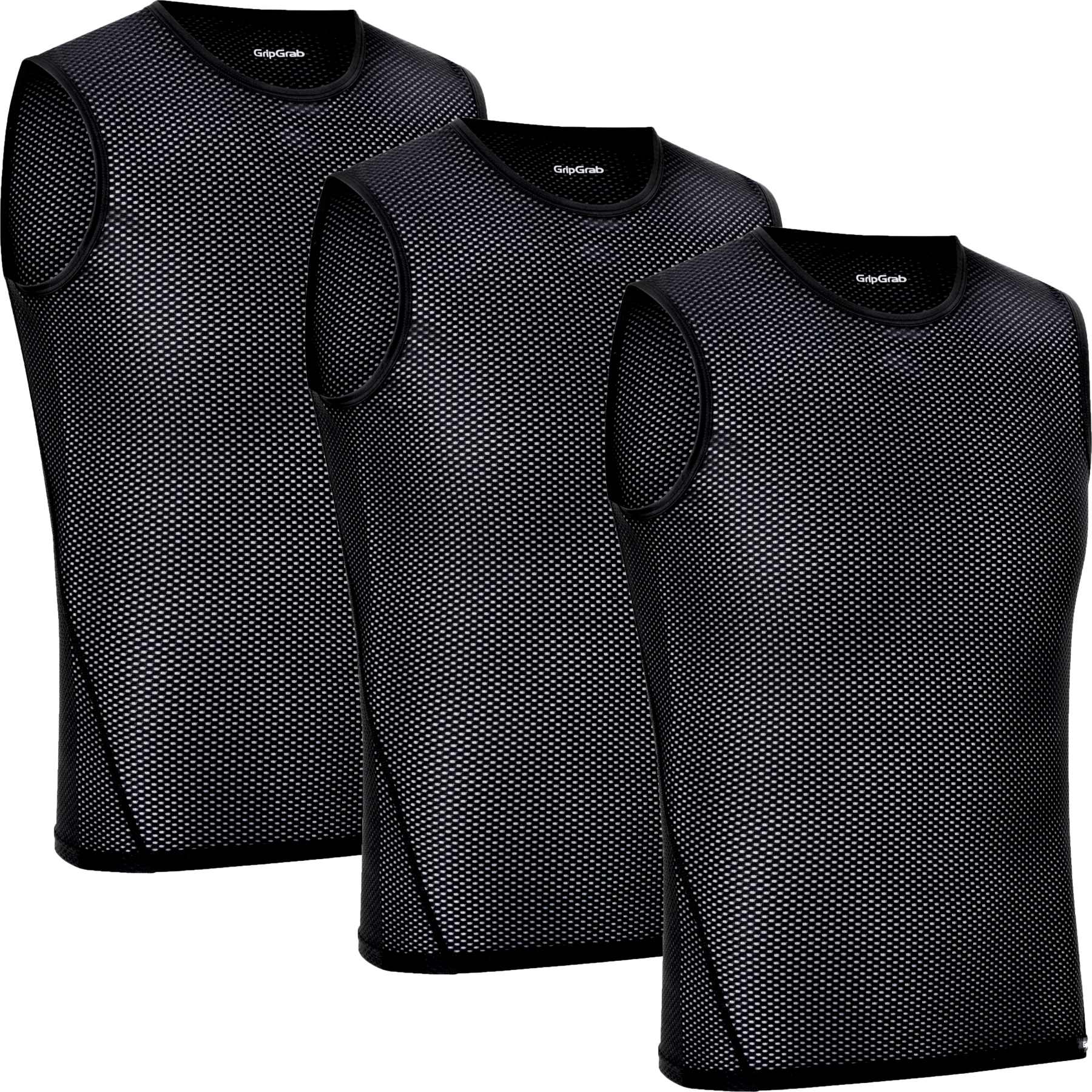 Produktbild von GripGrab Ultralight Mesh Unterhemd Ärmellos Herren 3PACK - Black