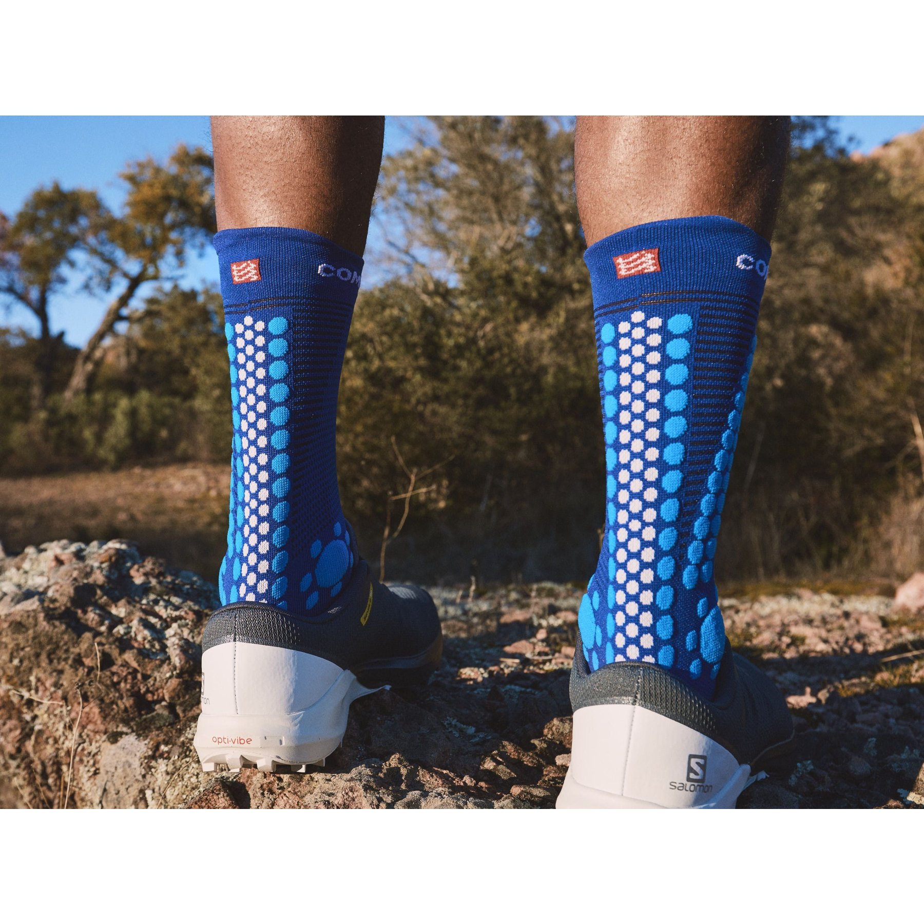 Calcetines Compressport Trail Running Pro Racing V4.0 Trail Azul