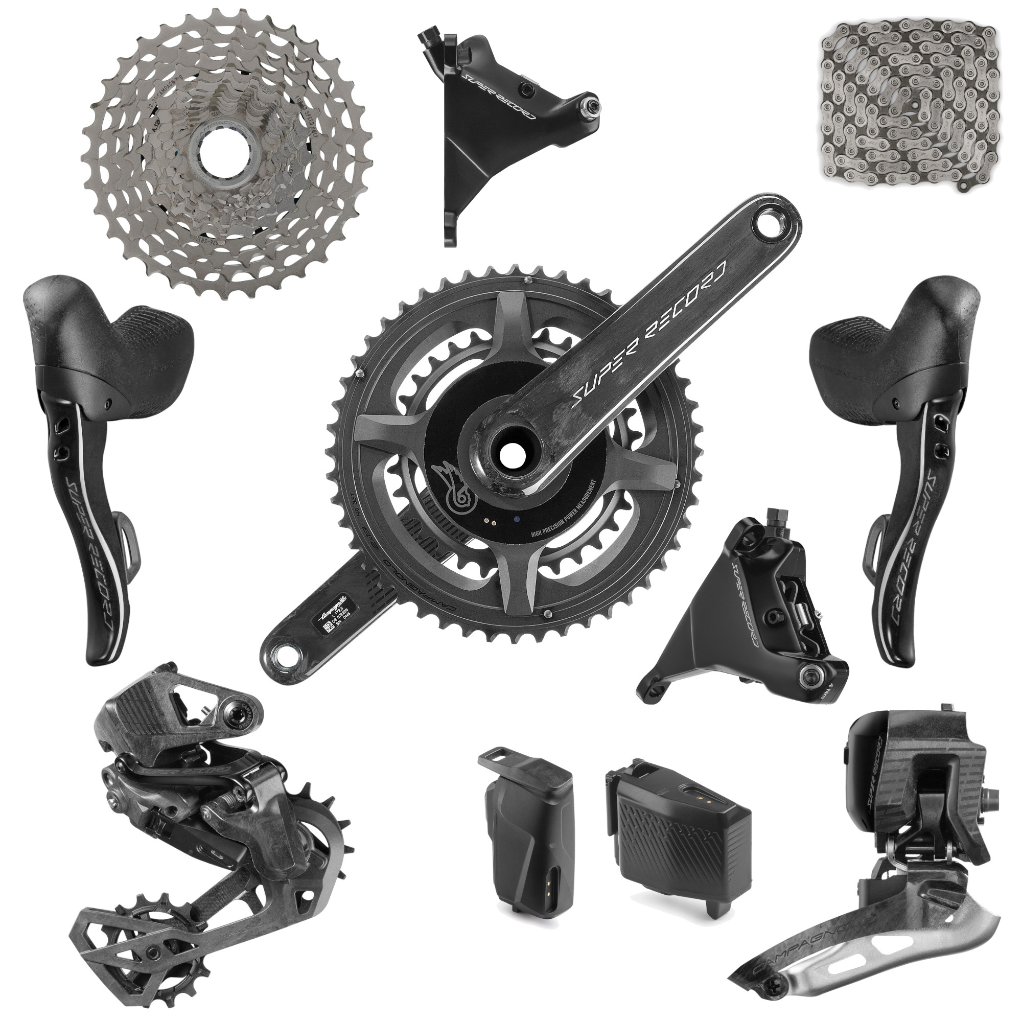 Produktbild von Campagnolo Super Record 13 WRL Power Meter Schaltgruppe - 2x13-fach | 160mm Hydraulische Scheibenbremse | Flat Mount