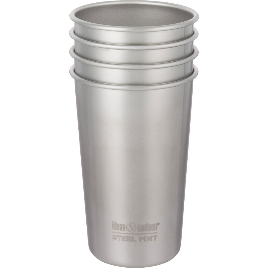 Image of Klean Kanteen Pint Cup (4 pack) 473ml - brushed stainless
