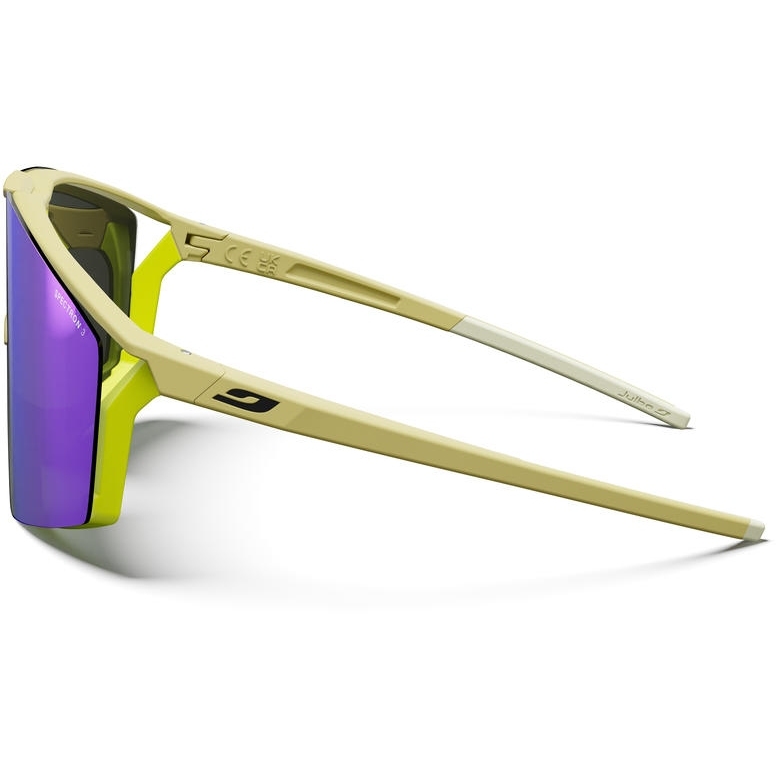 Julbo Edge Sunglasses - Matt Light Brown/Fluo Yellow - Flash