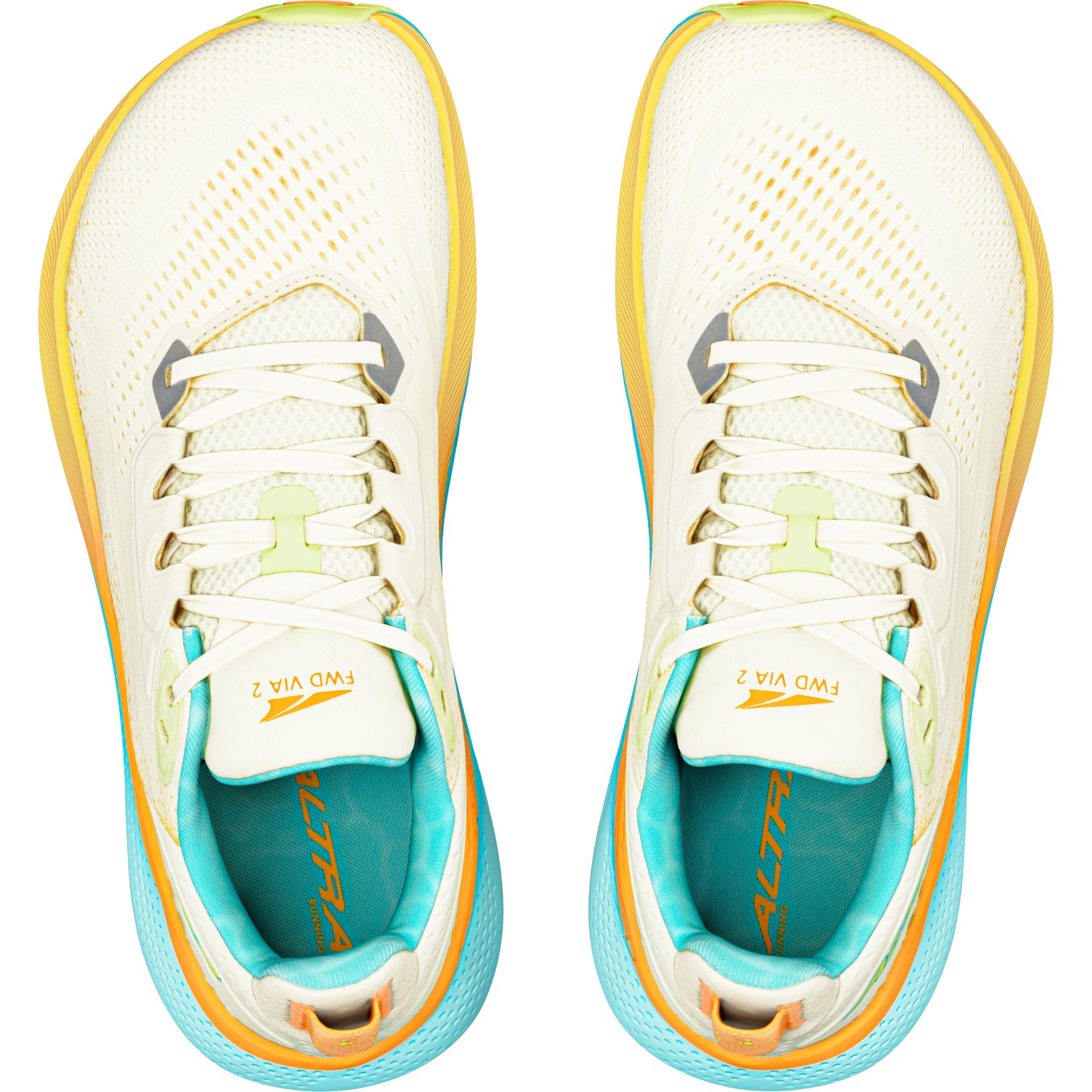Altra White Running Shoes with Light Green and Orange Accents Altra Experience Flow 3 Men main image 2