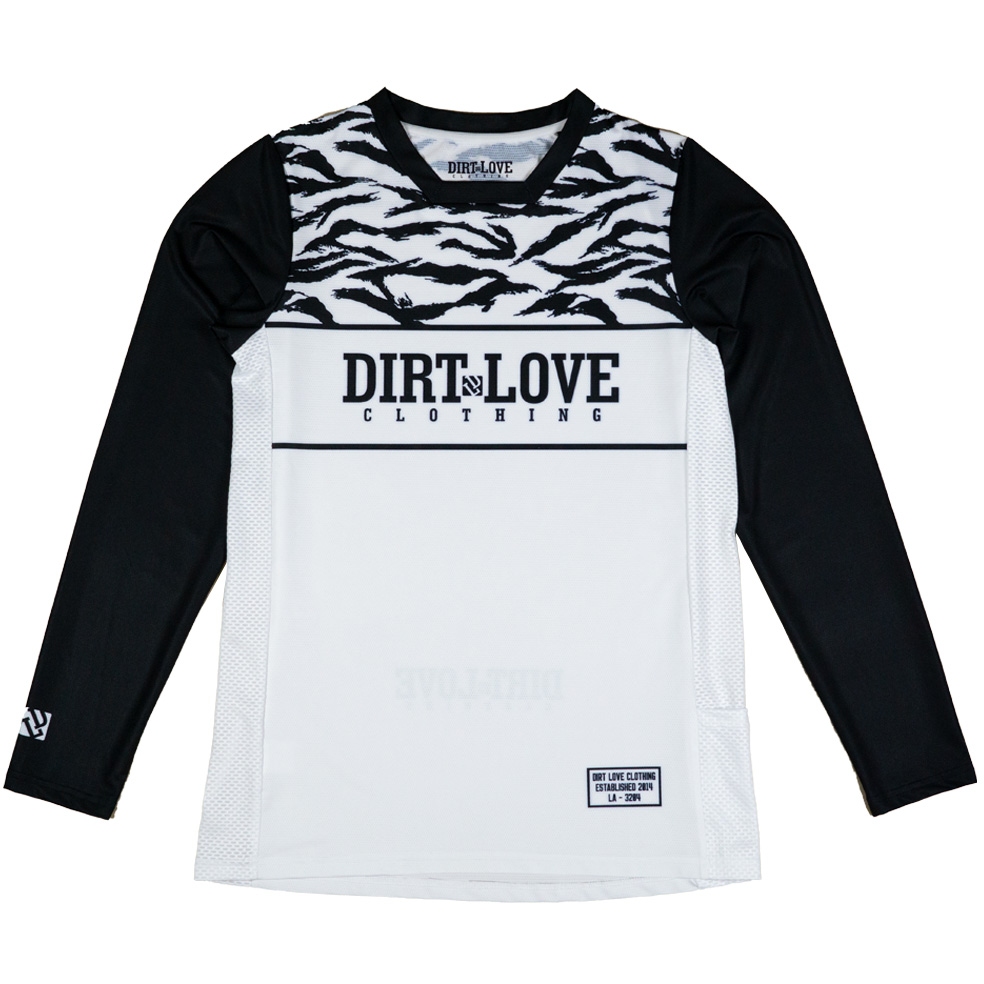 Image of Dirt Love Logo Riding Jersey - black/white