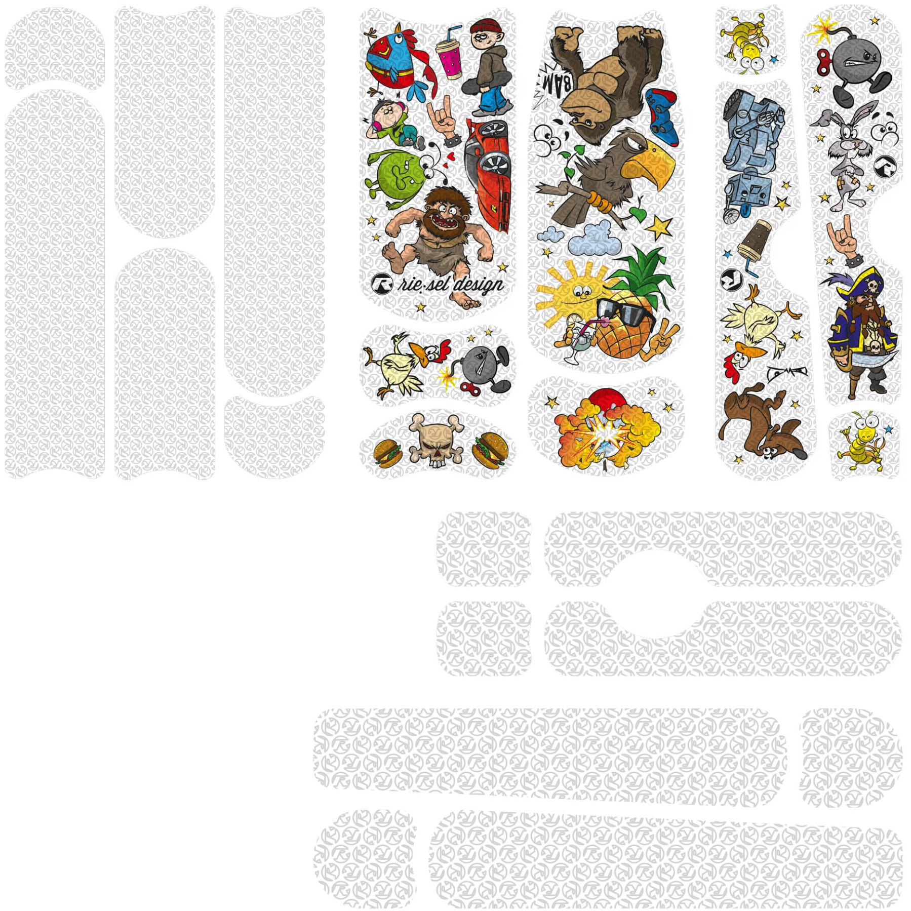 Produktbild von rie:sel design kids:tape Kiddo Rahmenschutzfolie - stickerbomb