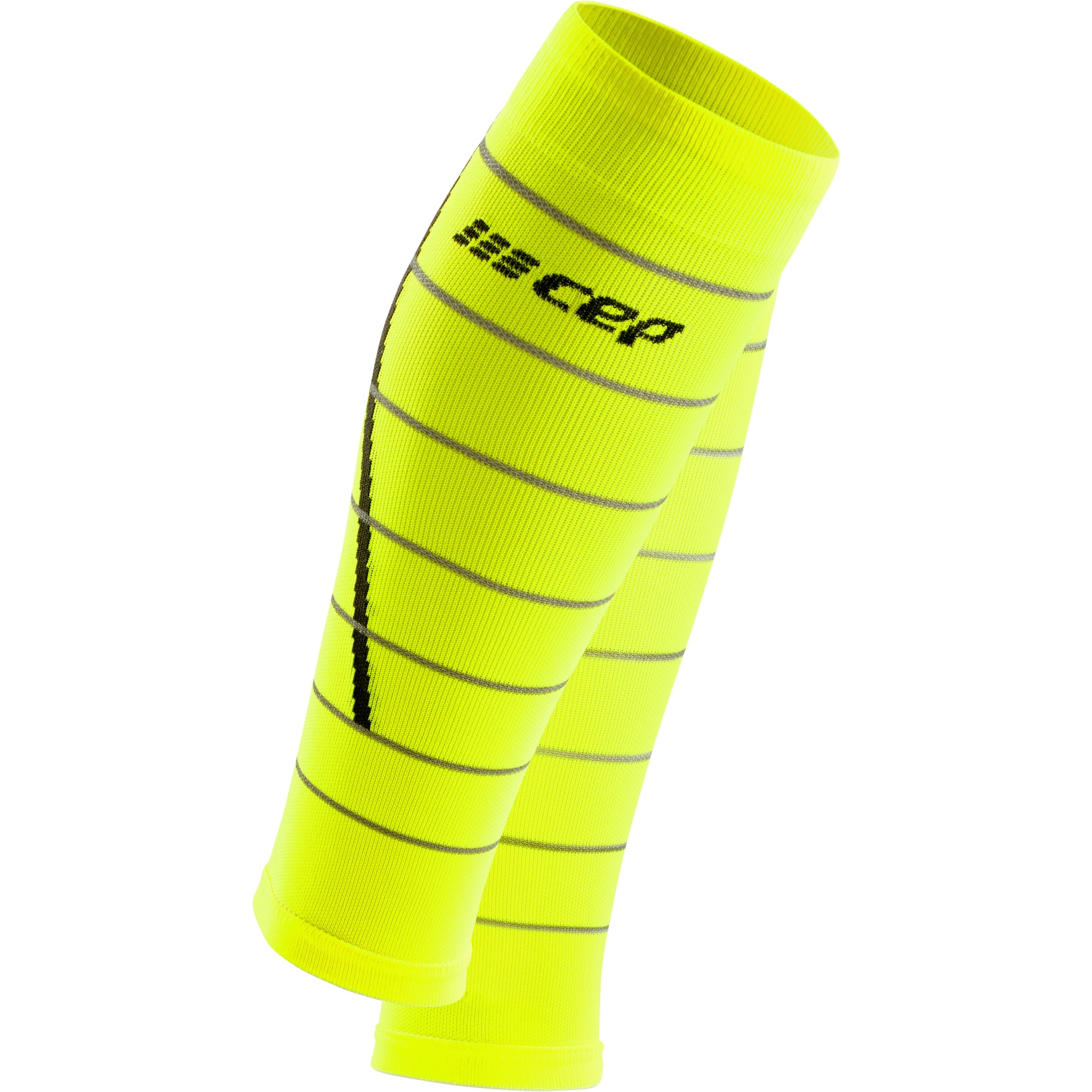 Picture of CEP Reflective Compression Calf Sleeves Women - neon yellow