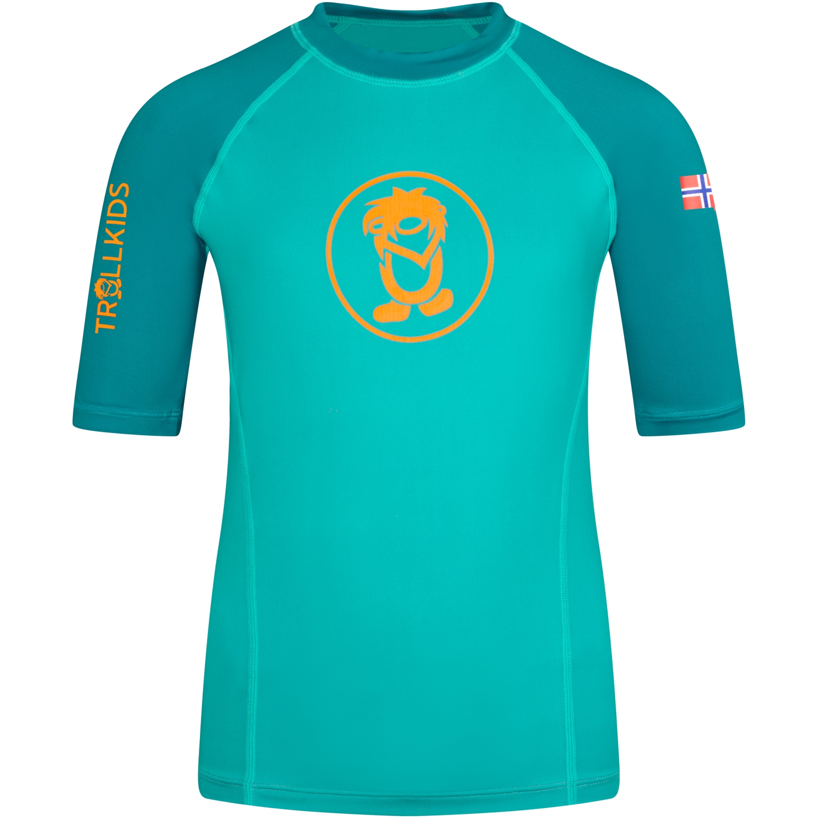 Produktbild von Trollkids Kvalvika Schwimm-T-Shirt Kinder - Sea Green/Lagoon Green