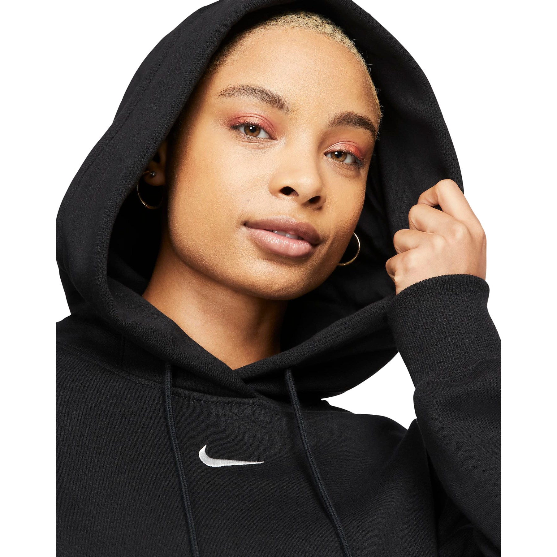 Nike Chaqueta con capucha Mujer - Sportswear Phoenix Fleece - black/sail  DQ5872-010