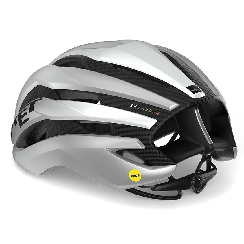 MET Trenta 3K Carbon MIPS Helmet - White Silver Metallic/Matt | BIKE24