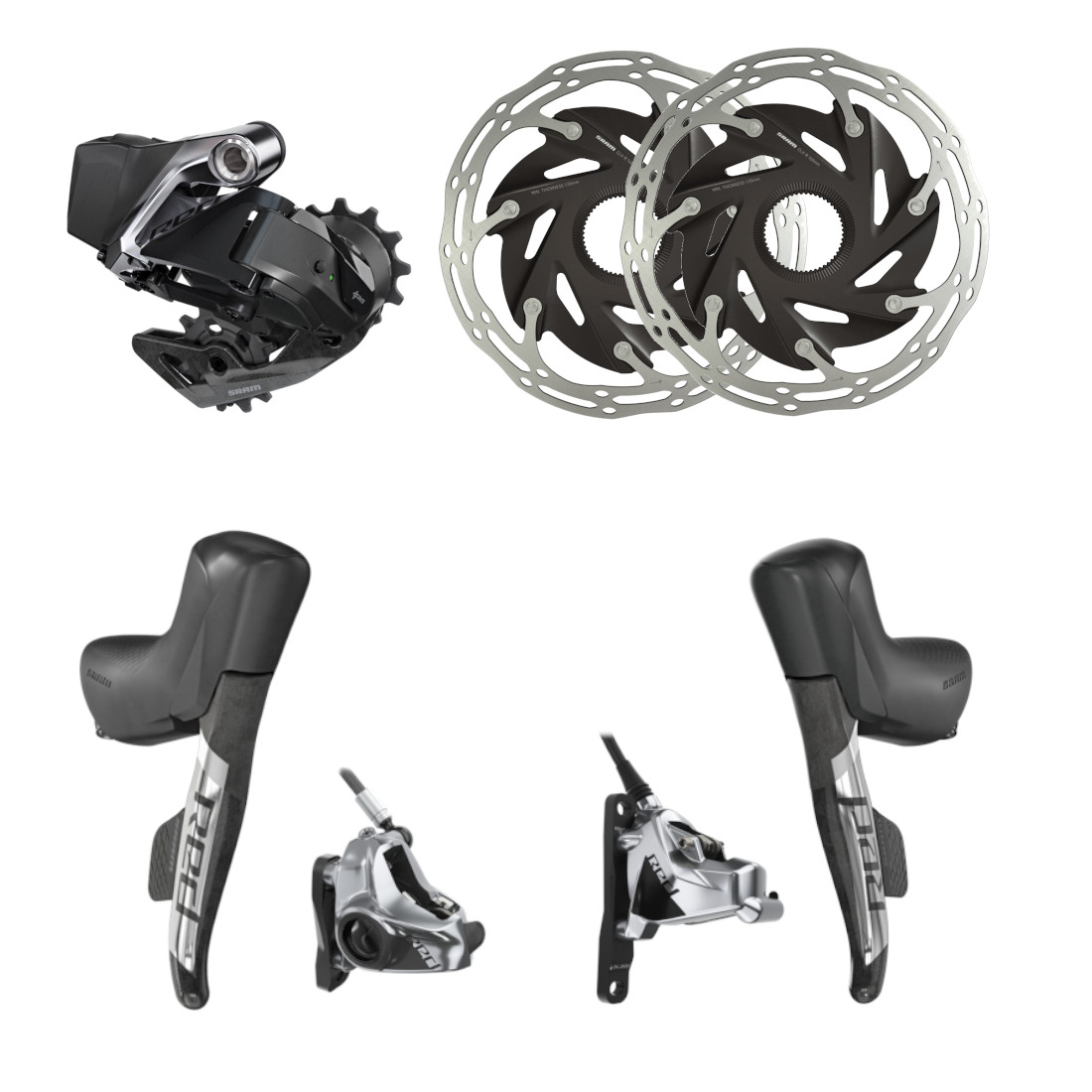 Picture of SRAM RED eTap AXS HRD 1x12 Upgrade Set with Hydraulic Disc Brakes - Flat Mount - Centerlock