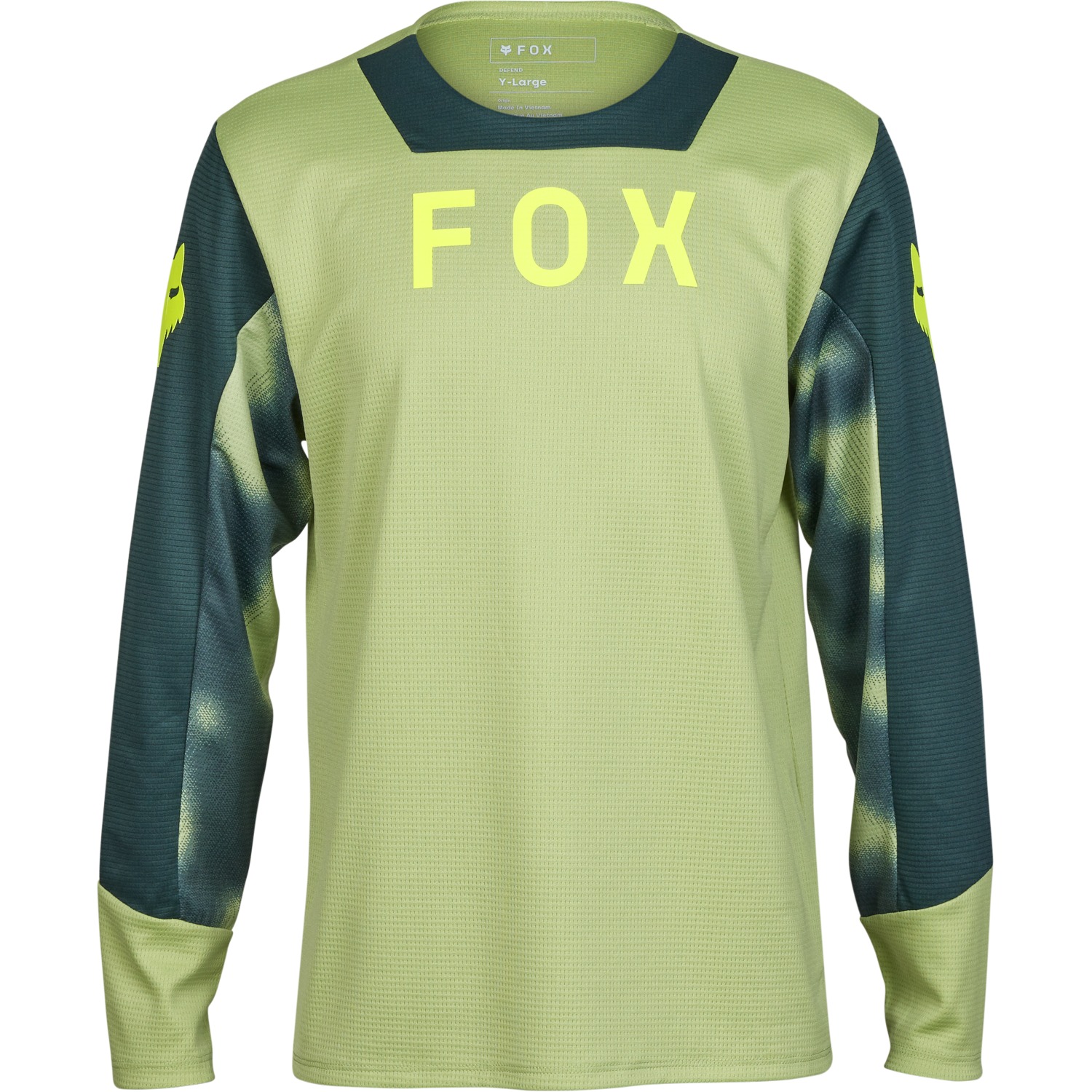 FOX Defend MTB Long Sleeve Jersey Youth Taunt pale green BIKE24