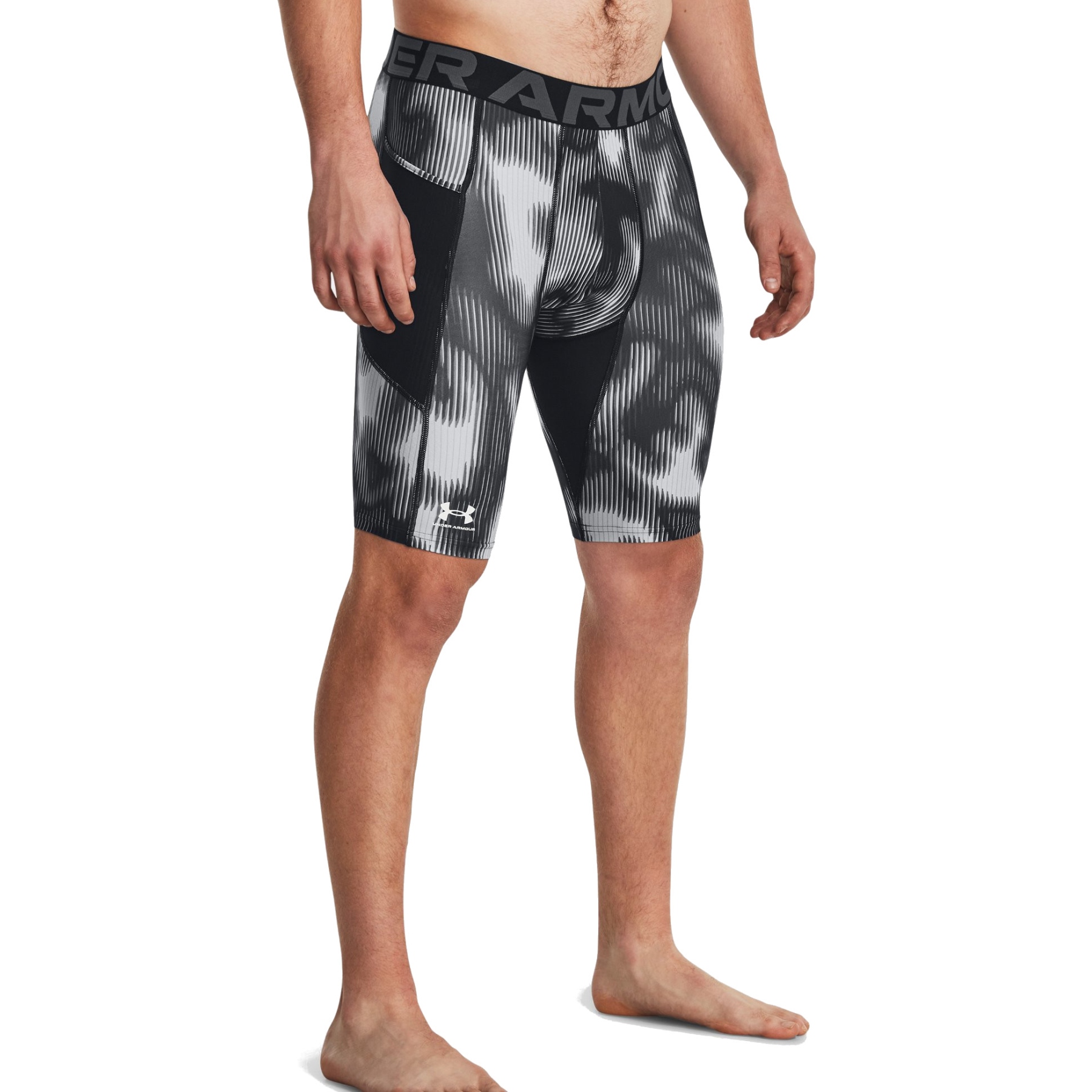 Immagine prodotto da Under Armour Shorts Uomo - HeatGear® Printed Long - Nero/Bianco