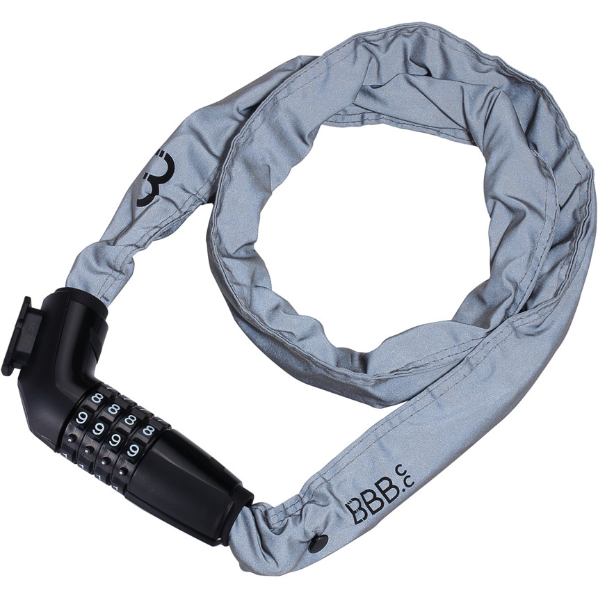 Picture of BBB Cycling Codelink Reflective Chain Lock BBL-49R - black/silver