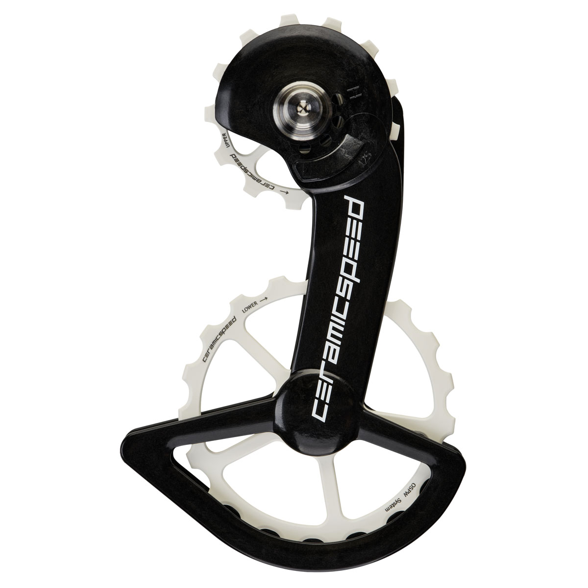 Picture of CeramicSpeed OSPW Derailleur Pulley System - for Shimano R9250/R8150 (12s) | 13/19 Teeth | Coated Bearings | Cerakote Limited Edition - white