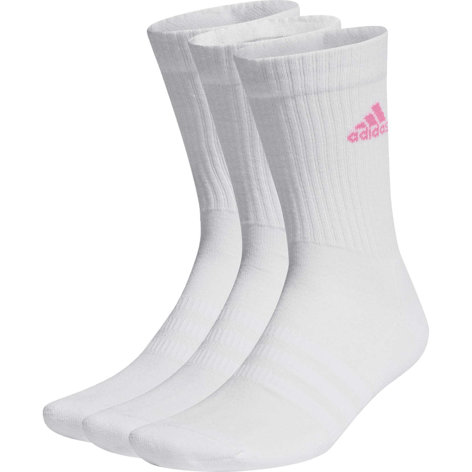 Picture of adidas Cushioned Sportswear Crew Socks - 3 Pair - white/lucid pink/white/spark IP2635