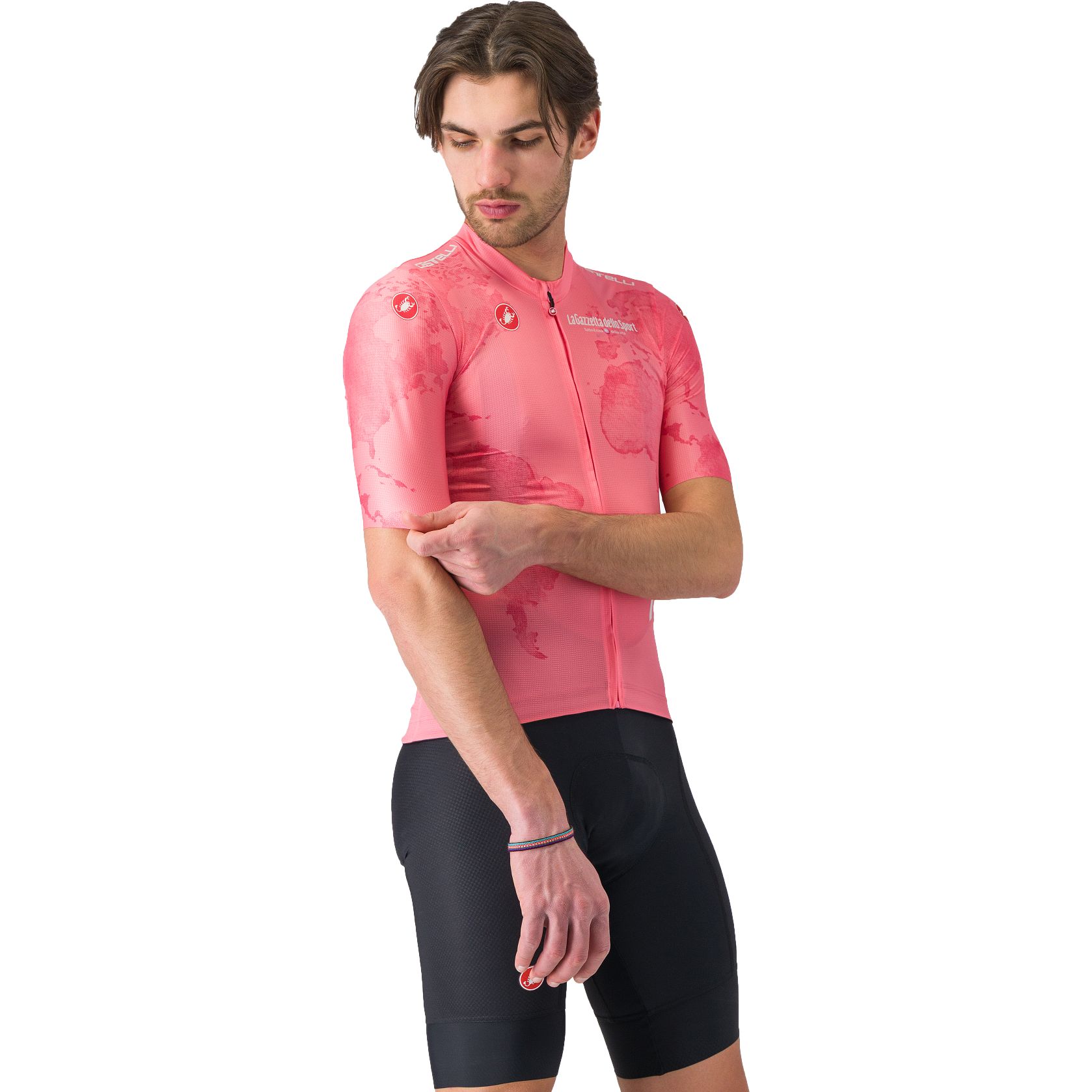 Productfoto van Castelli Giro d&#039;Italia #Giro108 Competizione 3 Fietsshirt met Korte Mouwen Heren - pink round 025