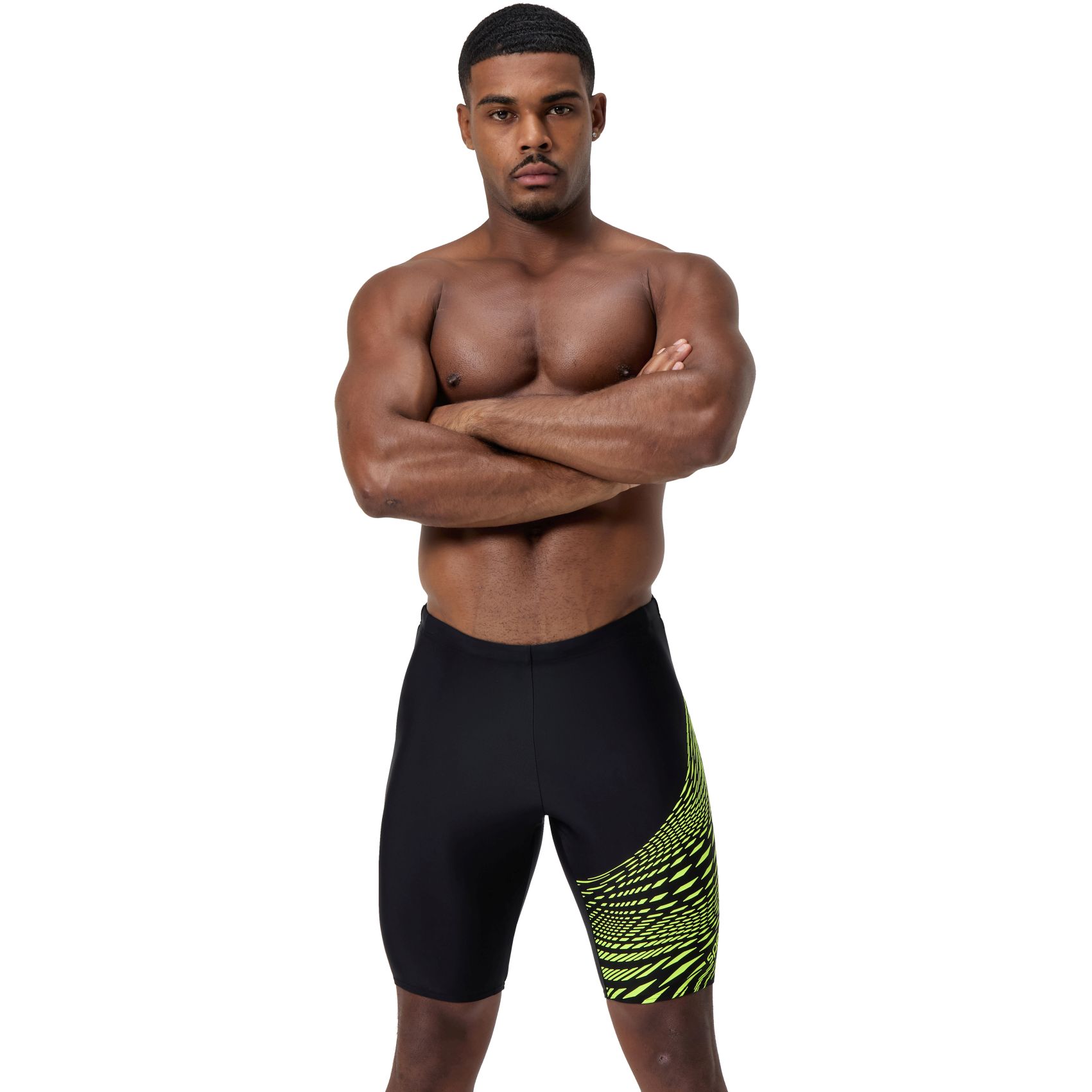 Picture of Speedo Medley Logo Jammer Men - black/hyper yellow