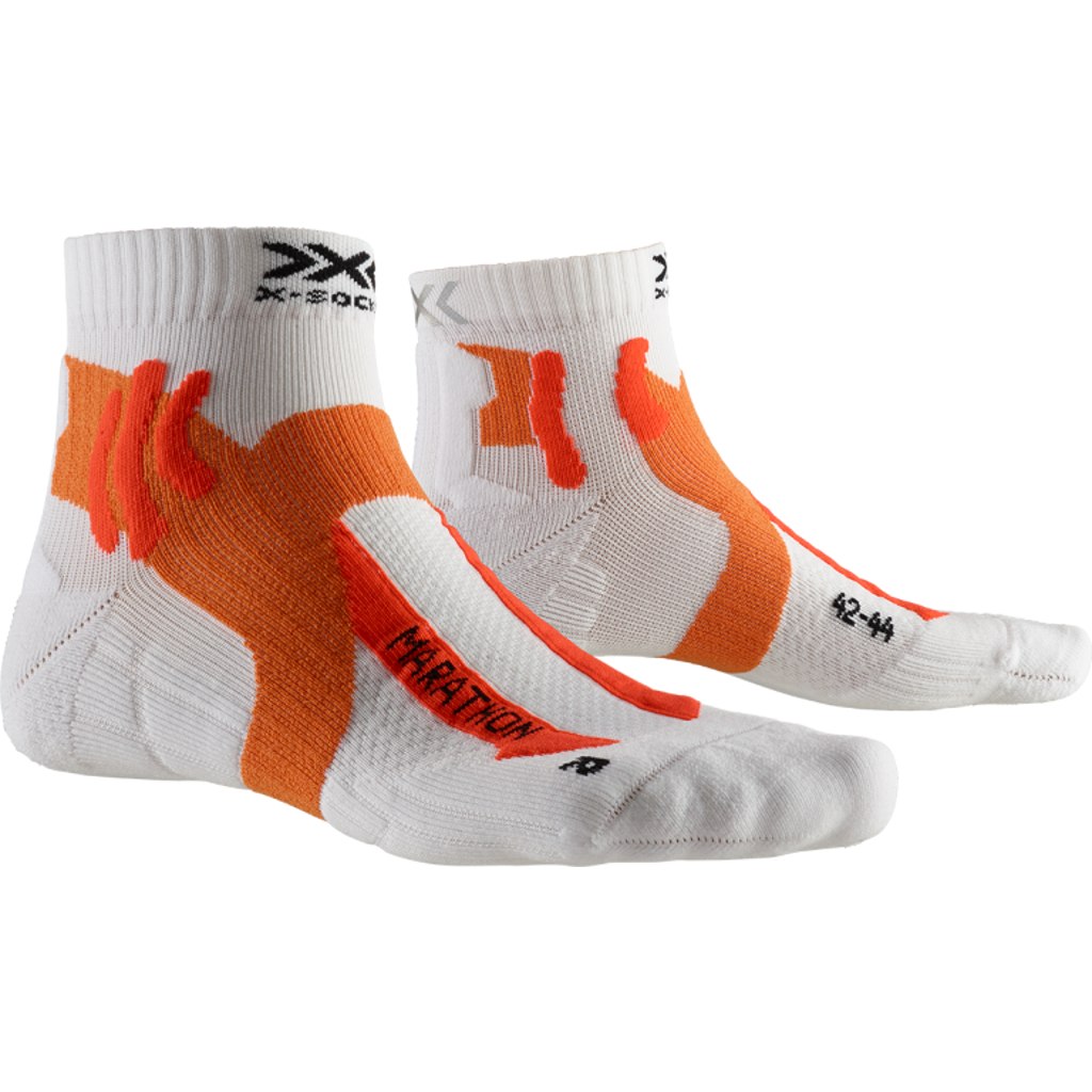 Produktbild von X-Socks Marathon Laufsocken - arctic white/dark ruby