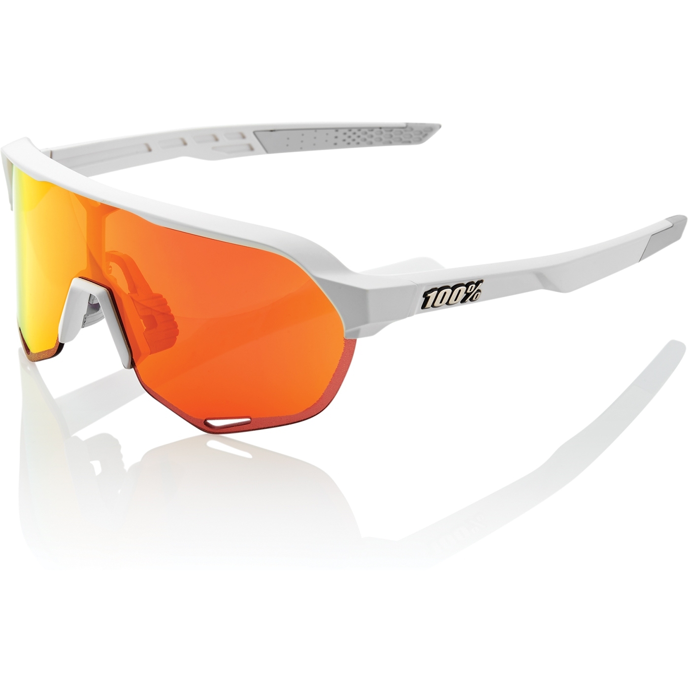 Image de 100% S2 Lunettes - HiPER Mirror Lens - Soft Tact Off White / Red + Clear