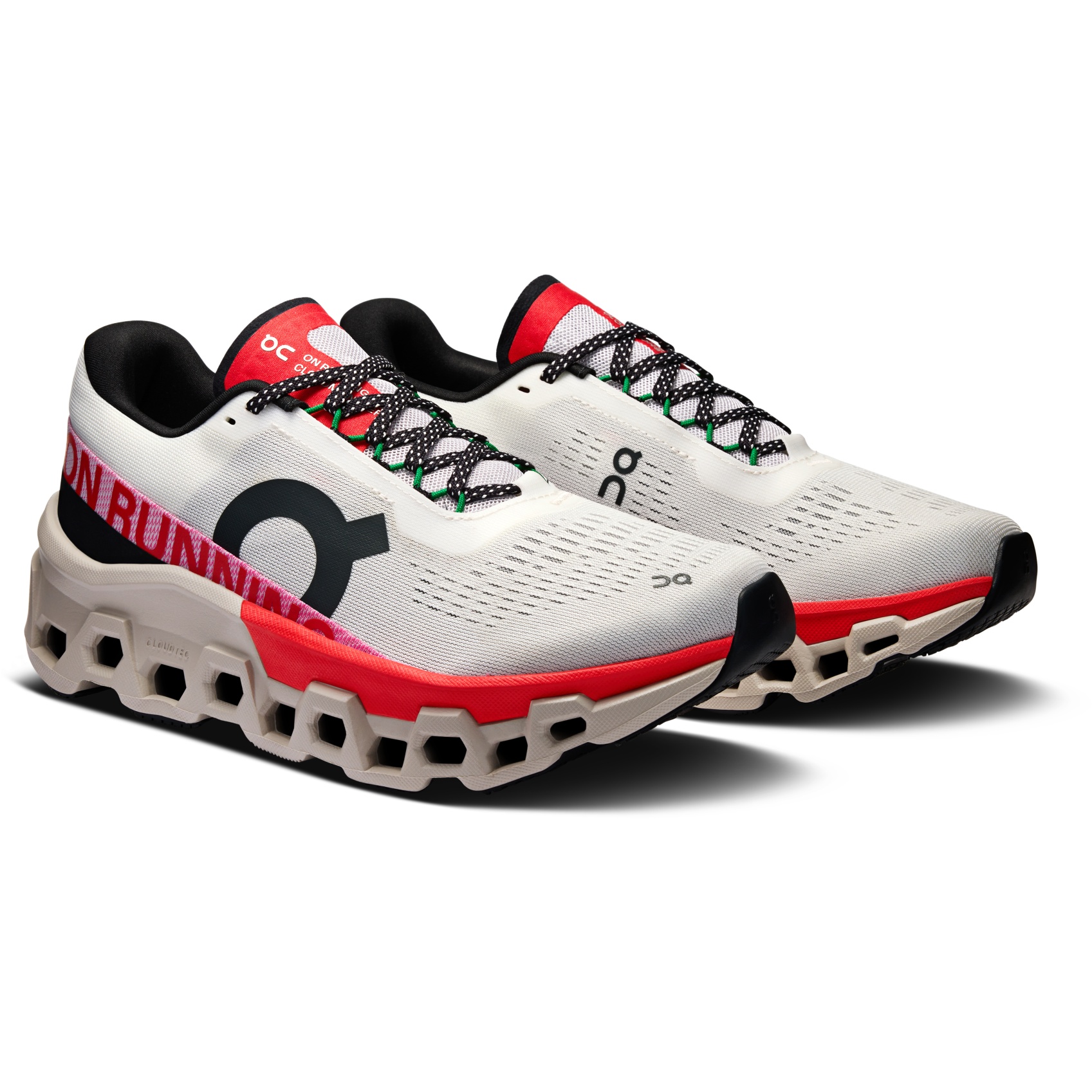 Produktbild von On Cloudmonster 2 Laufschuhe Damen - Ivory | Red