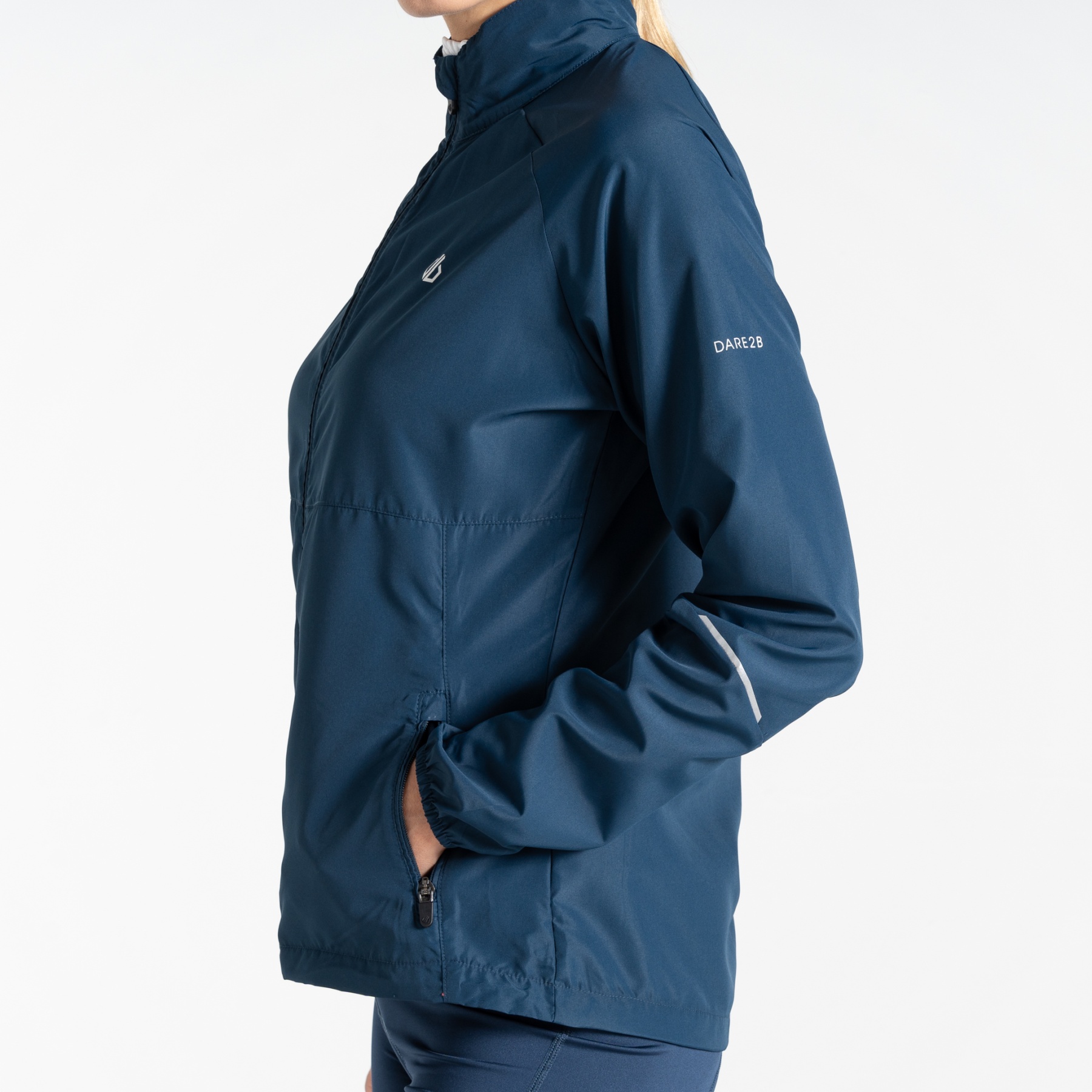 Chubasquero De Montaña Y Trekking Media Cremallera Mujer Quechua Raincut