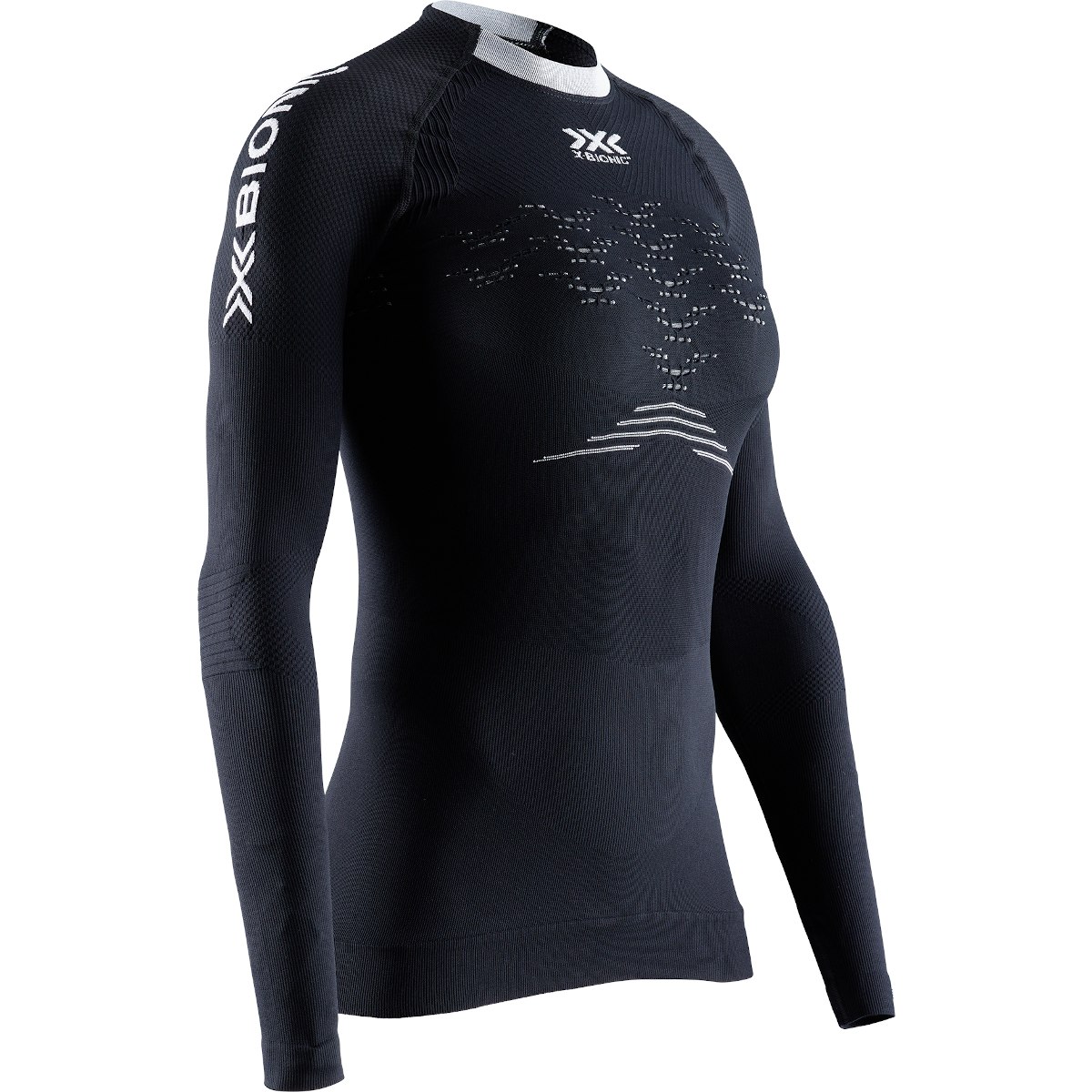 Picture of X-Bionic The Trick 4.0 Run Shirt Long Sleeves for Women - opal black/arctic white